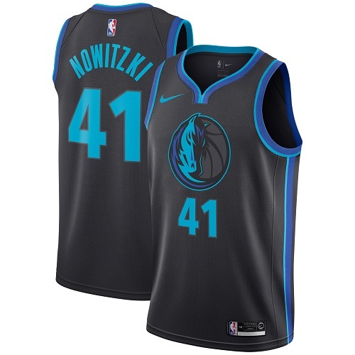 NBA Men Dallas Mavericks Black #41 NOWITZKI Jersey High Quality Name and Number Print - leoleo123123