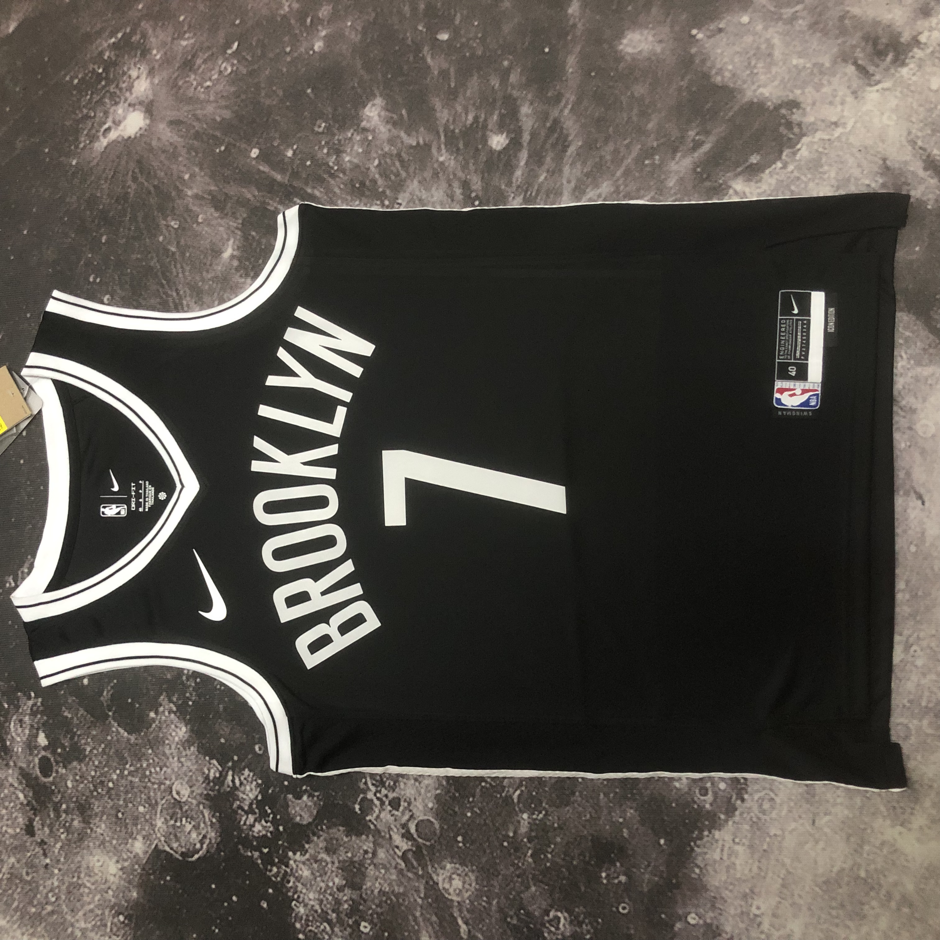 NBA Men 2023 Brooklyn Nets Black #7 DURANT Jersey High Quality Name and Number Print - leoleo123123