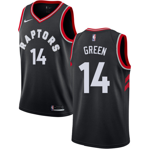 NBA Men Toronto Raptors Black #14 GREEN Jersey High Quality Name and Number Print - leoleo123123