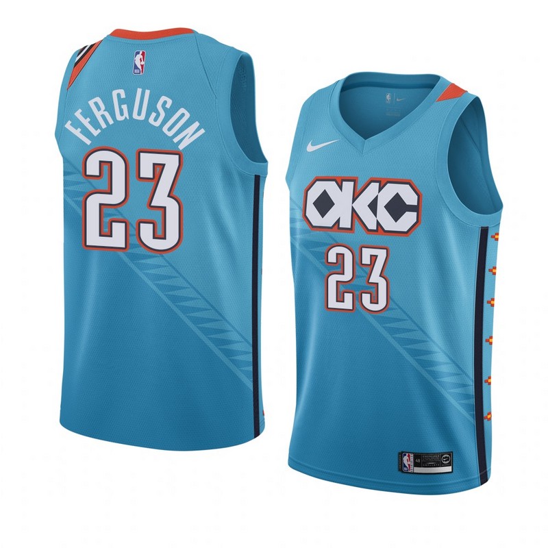 NBA Men Oklahoma City Thunder Light Blue #23 FERGUSON Jersey High Quality Name and Number Print - leoleo123123