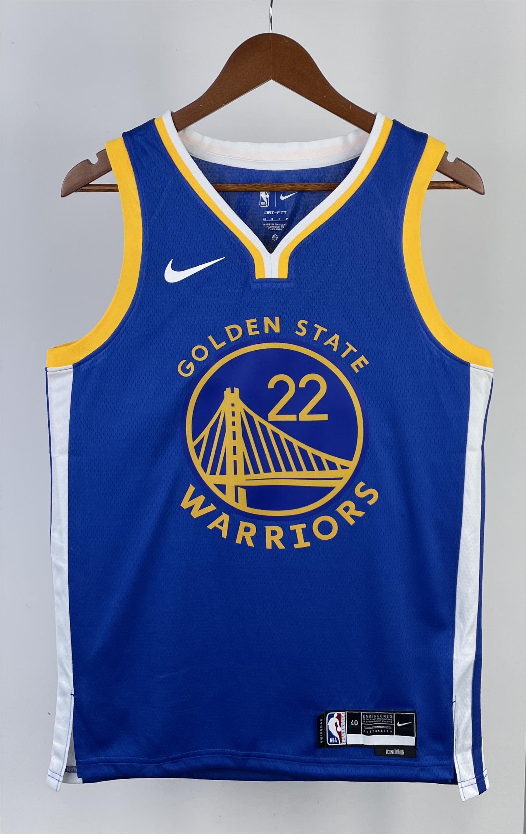 NBA Men 2023 Golden State Warriors Blue #22 WIGGINS Swingman Jersey - leoleo123123