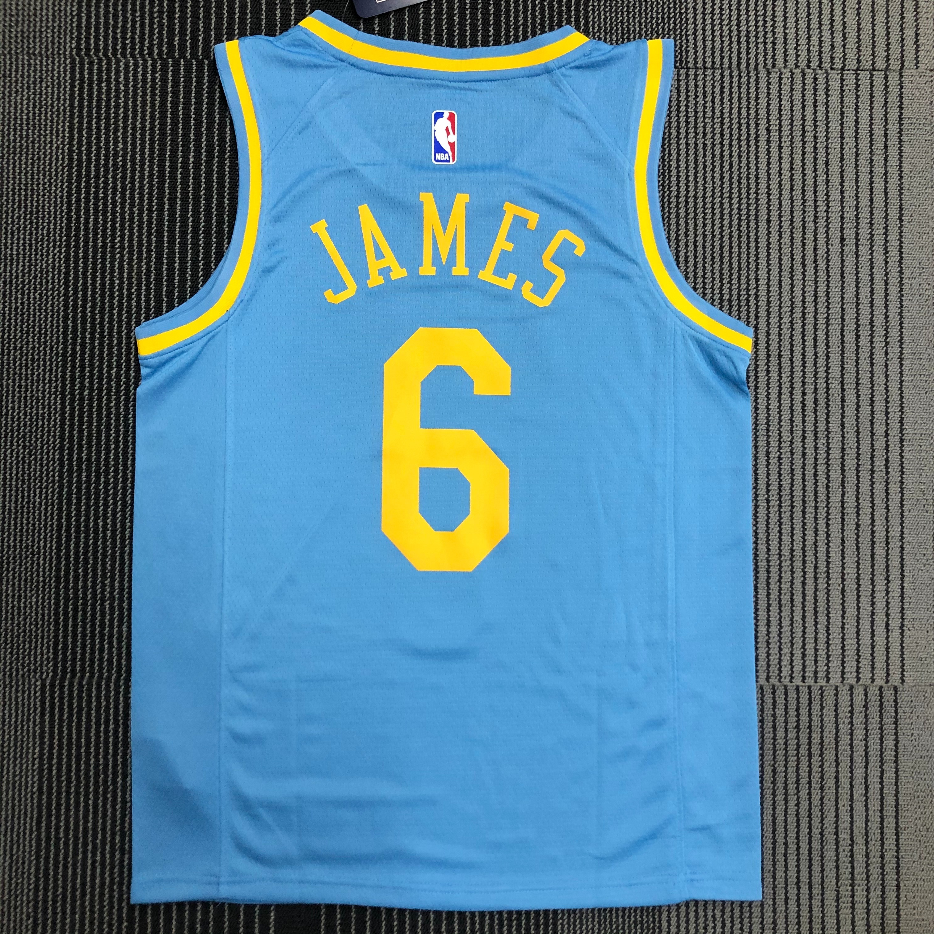 NBA Season 2021 Los Angeles Lakers Minneapolis Blue #6 JAMES Round Neck Jersey High Quality Name and Number Print - leoleo123123