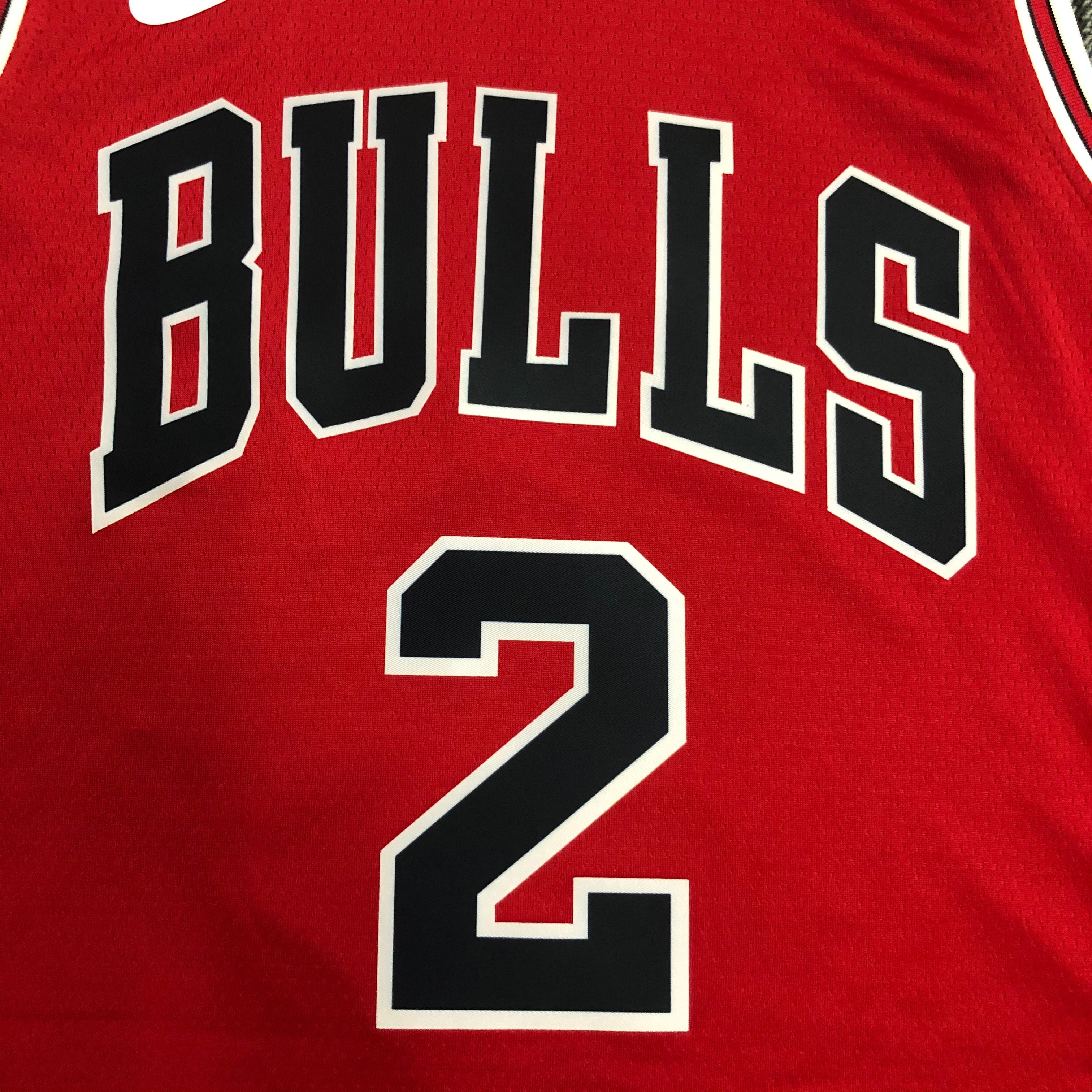 NBA Men Chicago Bulls Red #2 BALL Jersey High Quality Name and Number Print - leoleo123123
