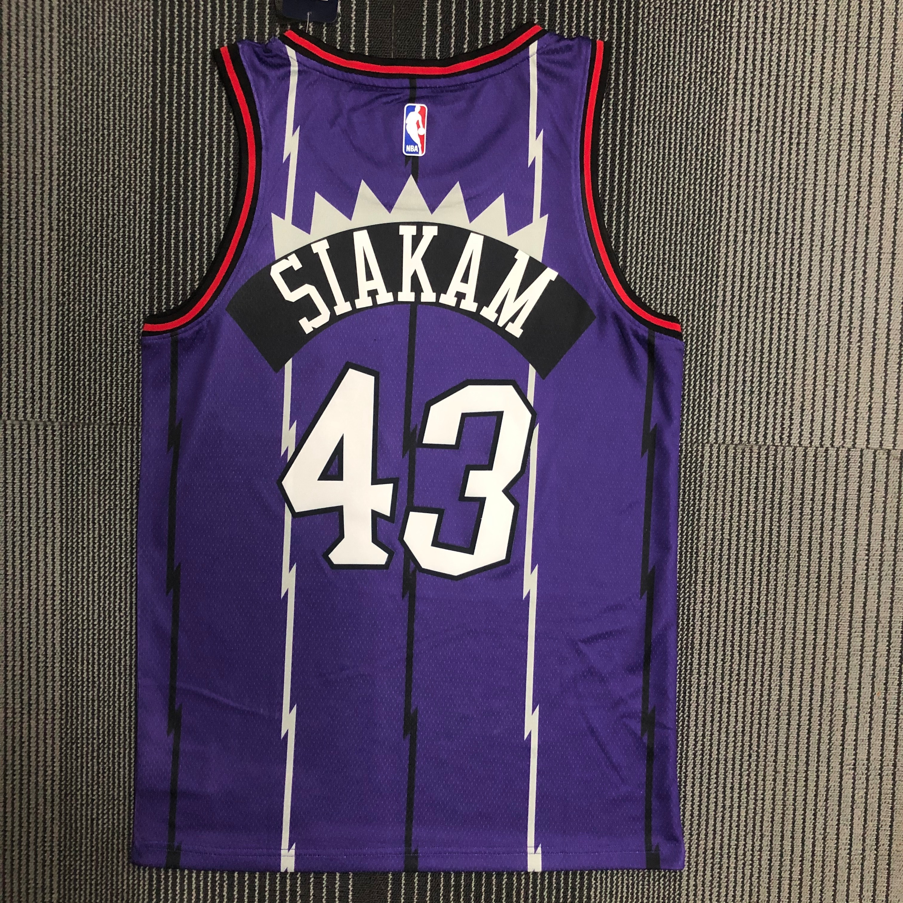 NBA Men Toronto Raptors Retro Purple #43 SIAKAM Jersey High Quality Name and Number Print - leoleo123123