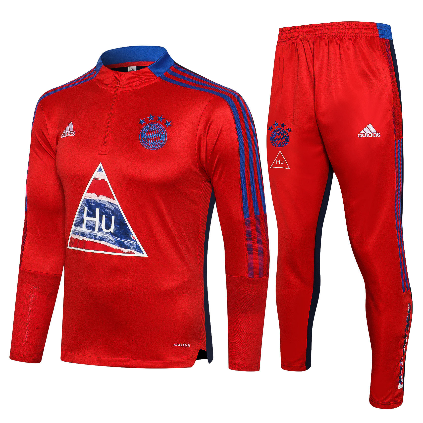 21-22 Real Madrid Red and Blue Sweater Tracksuit Thai Quality - leoleo123123