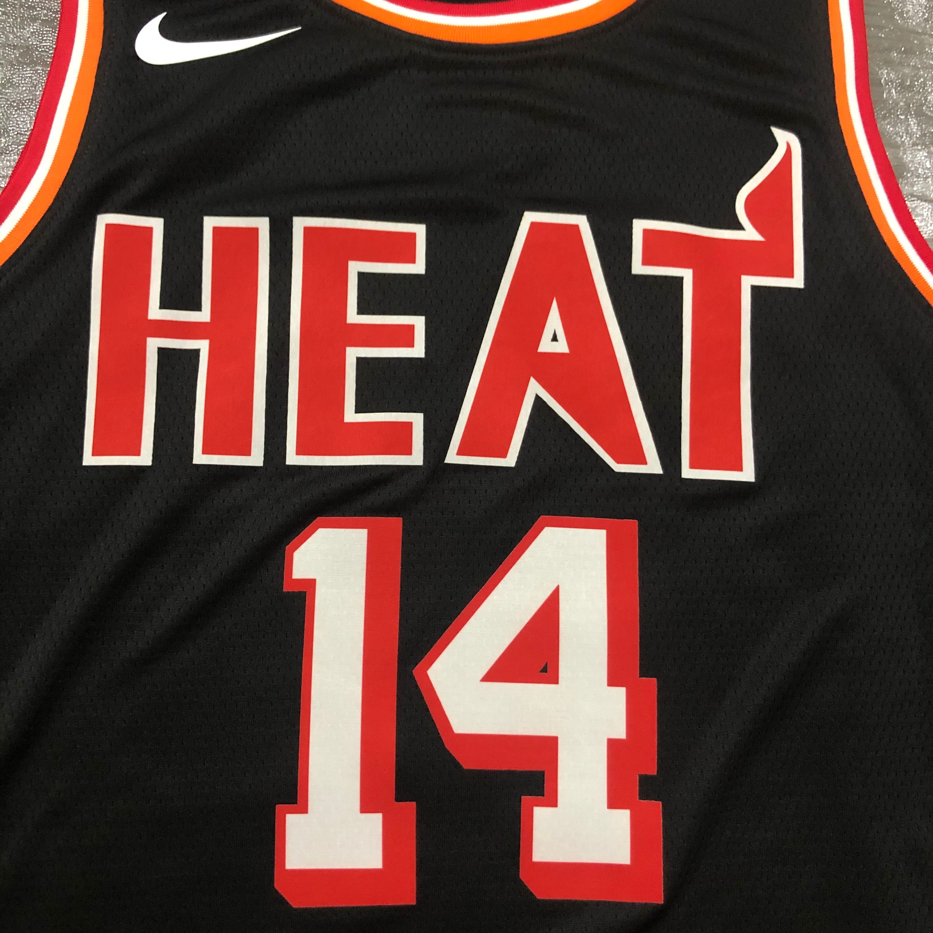 NBA Men Season 2018 Miami Heat Black #14 HERRO Jersey High Quality Name and Number Print - leoleo123123