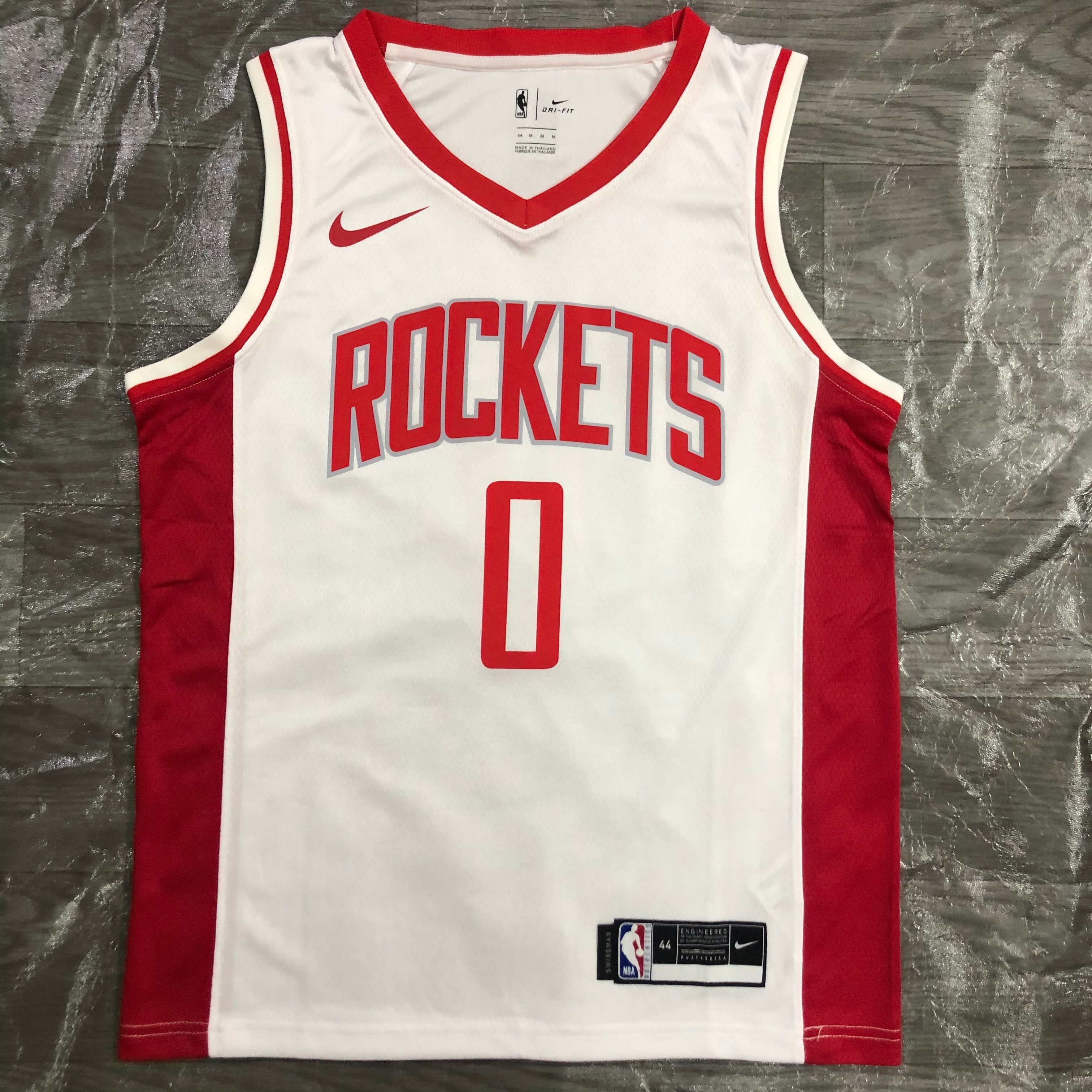 NBA Men Season 2021 Houston Rockets White #0 WESTBROOK Jersey High Quality Name and Number Print - leoleo123123