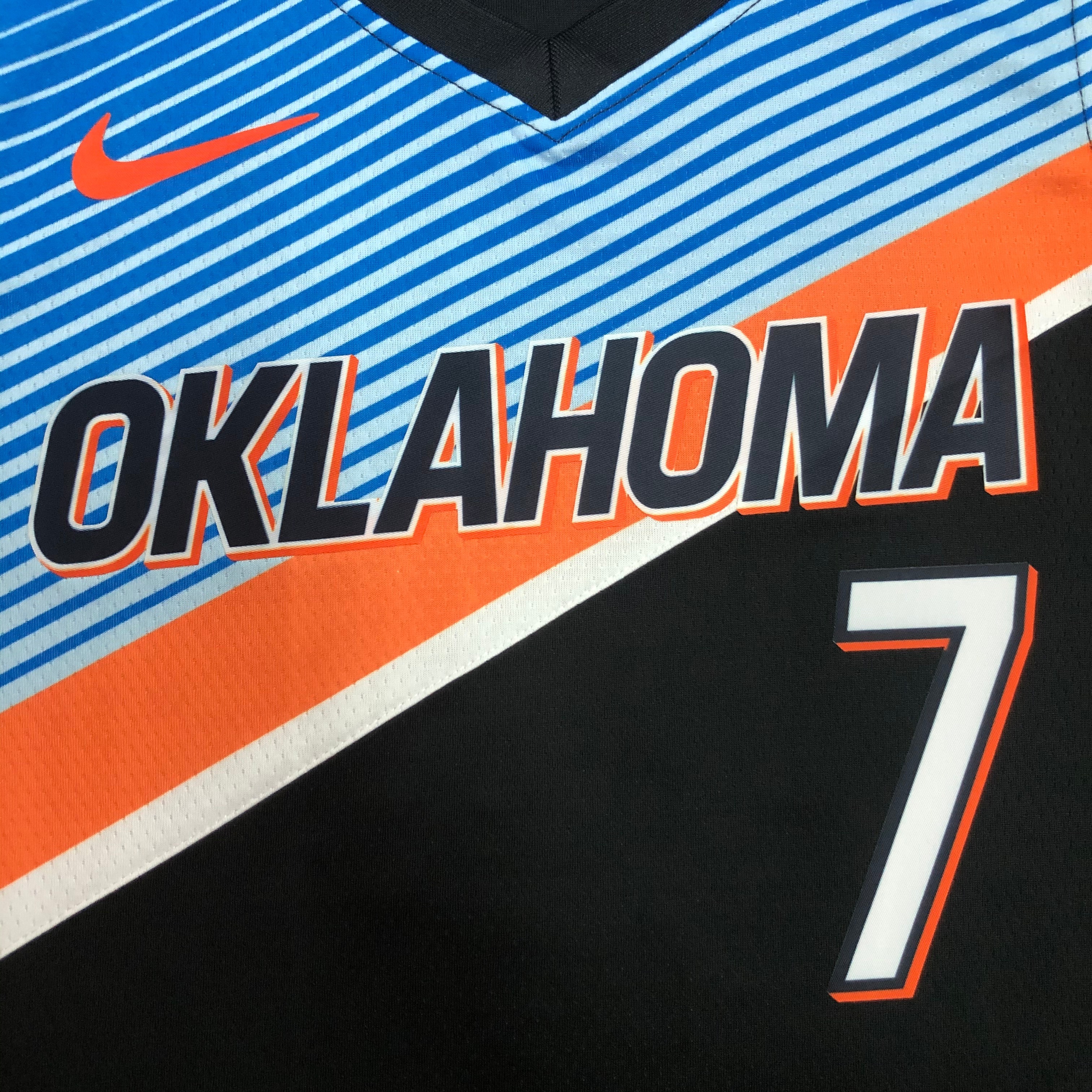 NBA Men Oklahoma City Thunder City Version Black #7 ANTHONY Jersey High Quality Name and Number Print - leoleo123123