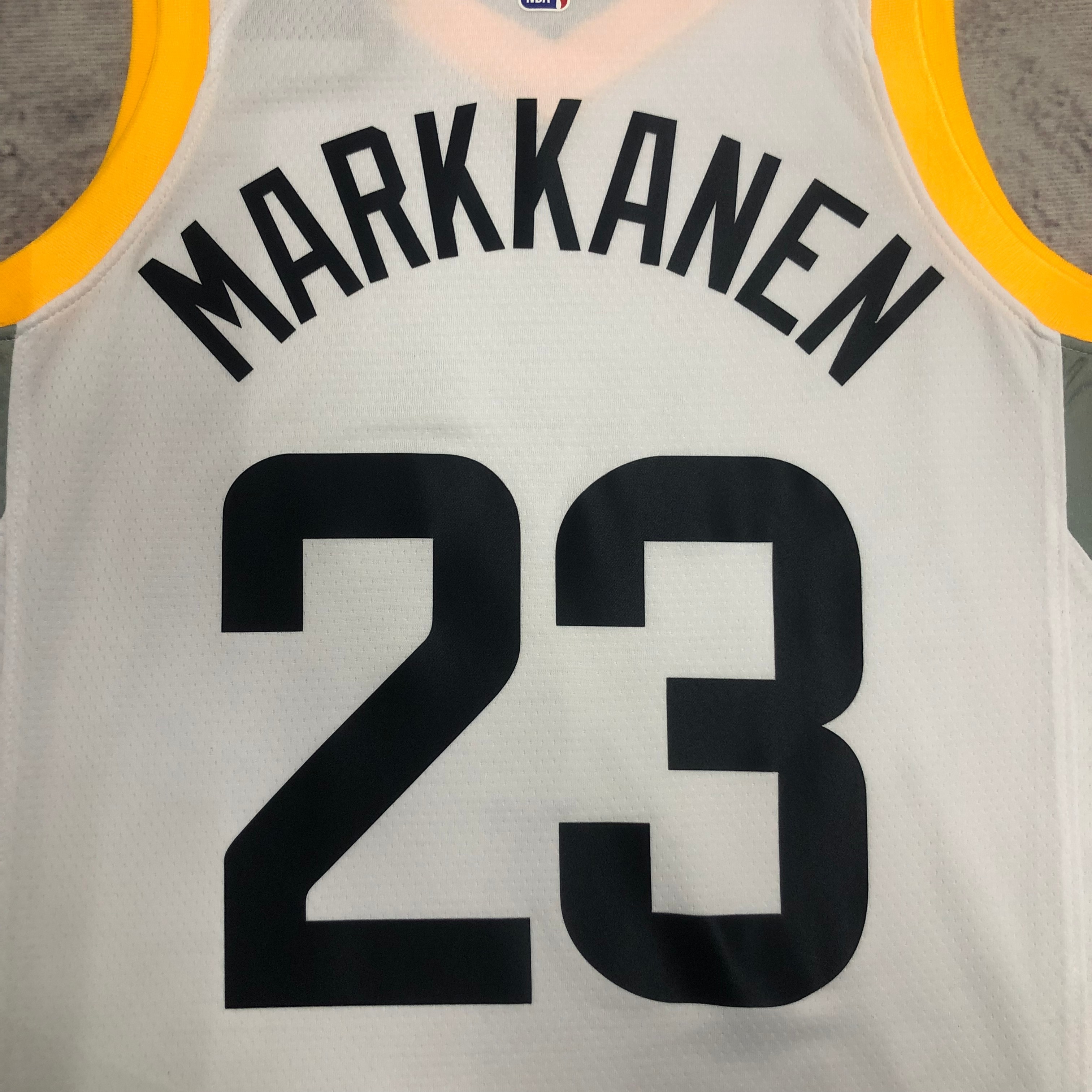 NBA 2023 Men Utah Jazz White #23 MARKKANEN Jersey High Quality Name and Number Print - leoleo123123