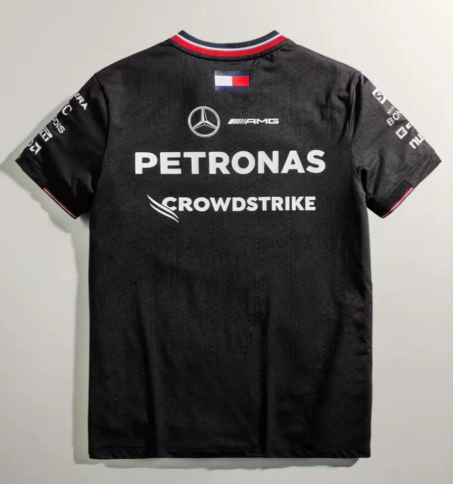 2024 Mercedes F1 Team Round Collar POLO T-Shirt - leoleo123123