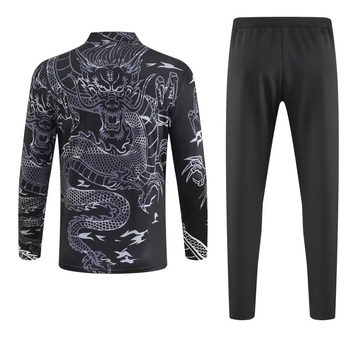 23/24 Real Madrid Black Sweater Tracksuit Thai Quality - leoleo123123
