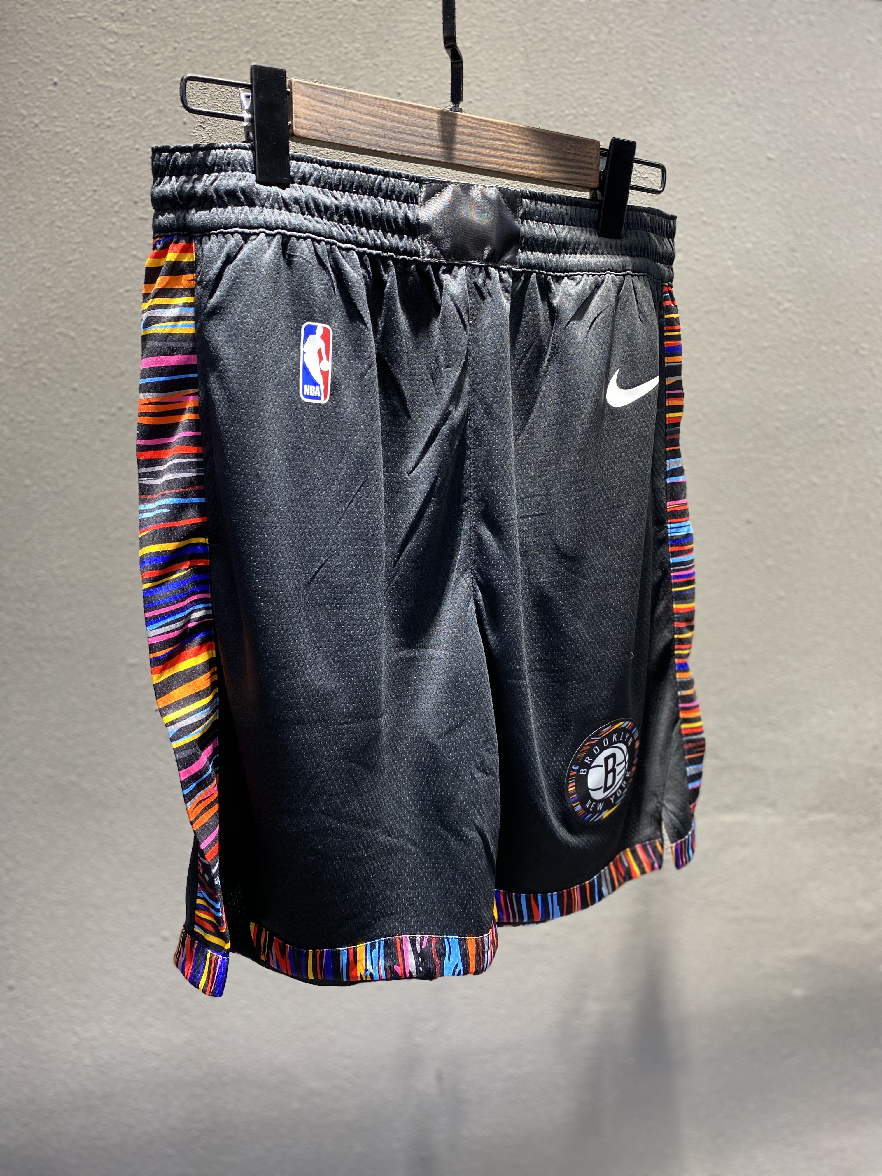 NBA Men New Brooklyn Nets Black City Pant Short High Quality Name and Number Print - leoleo123123