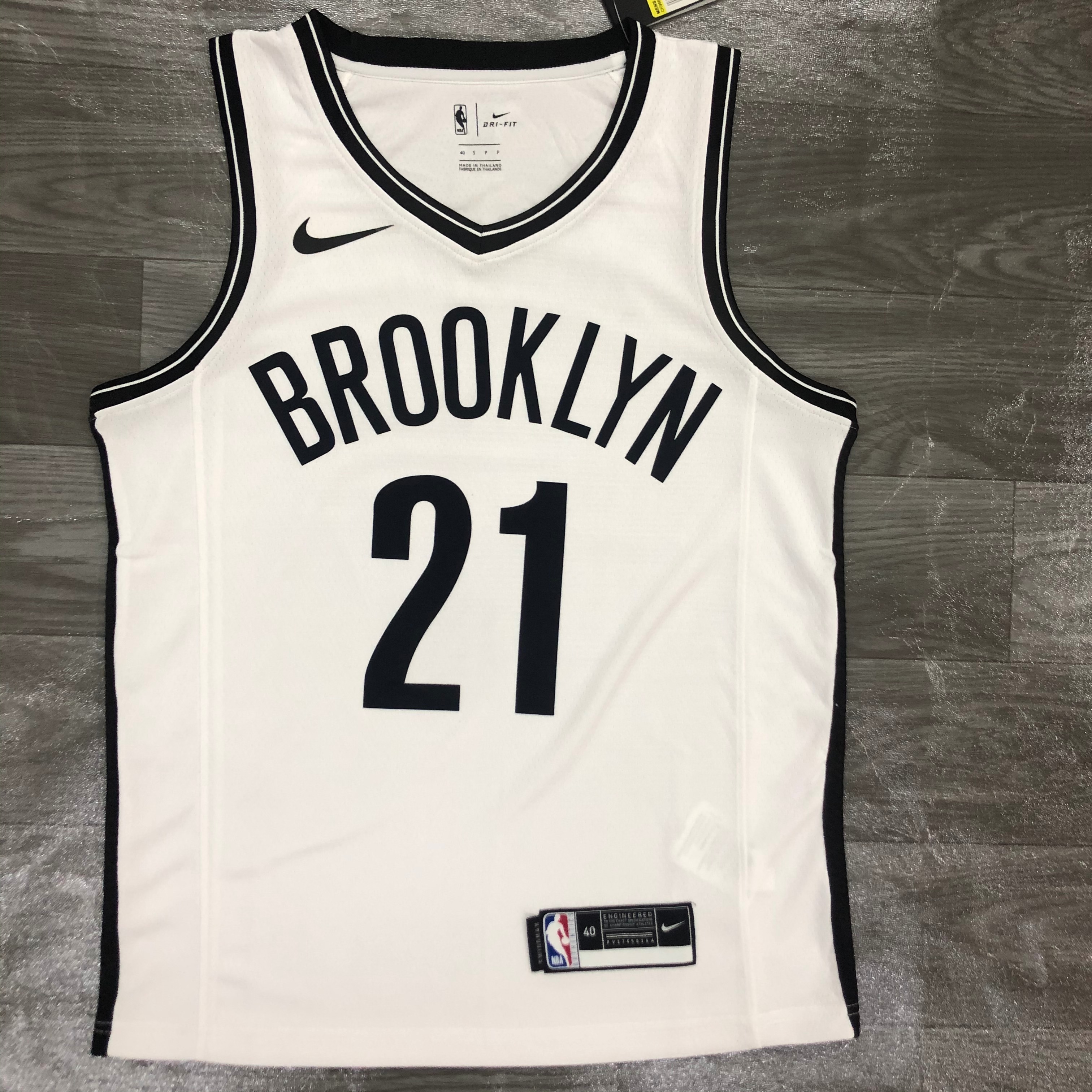 NBA Men New Brooklyn Nets White #21 ALDRIDGE Jersey High Quality Name and Number Print - leoleo123123