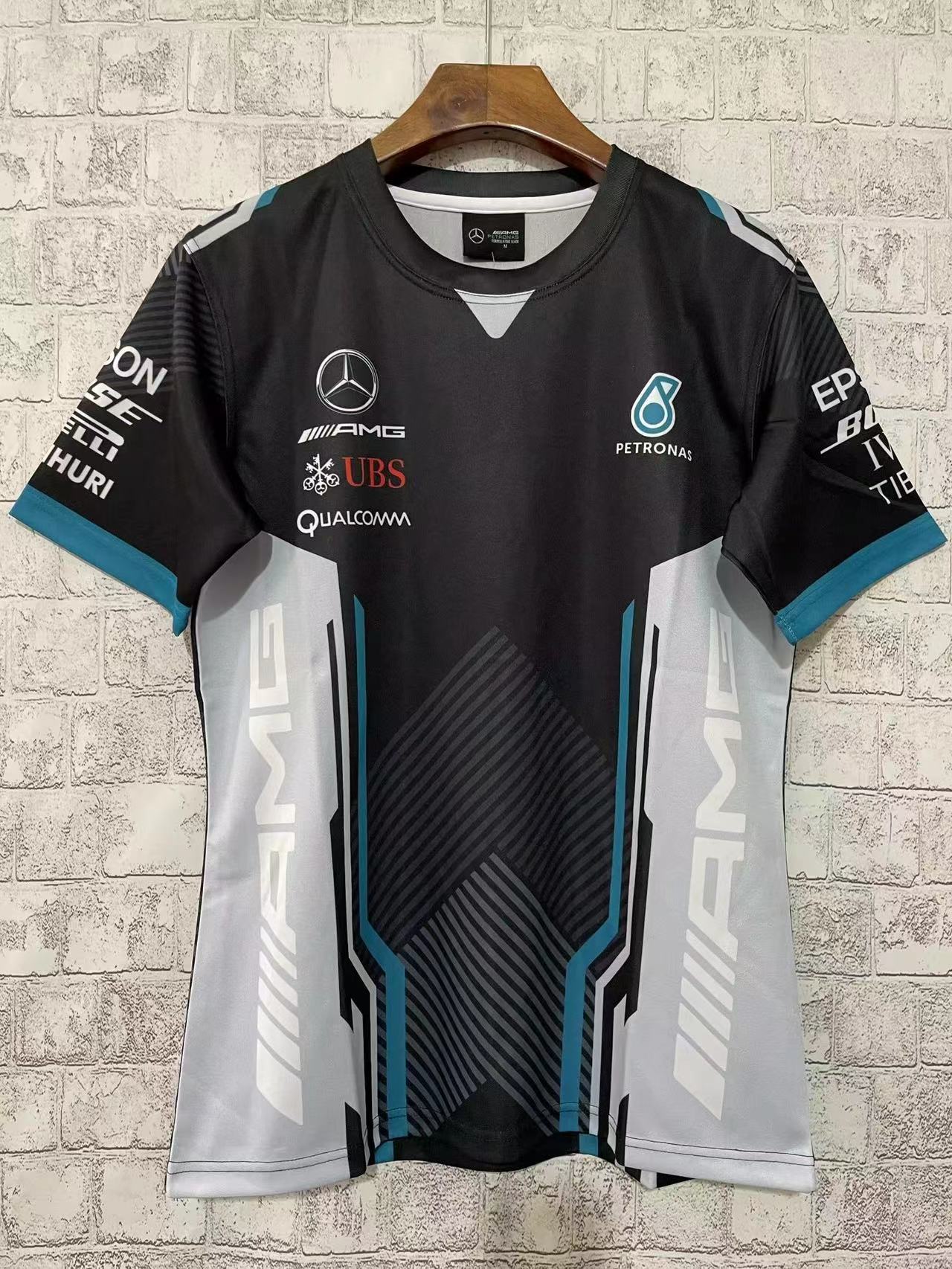 2023 Mercedes F1 Team Round Collar POLO T-Shirt - leoleo123123