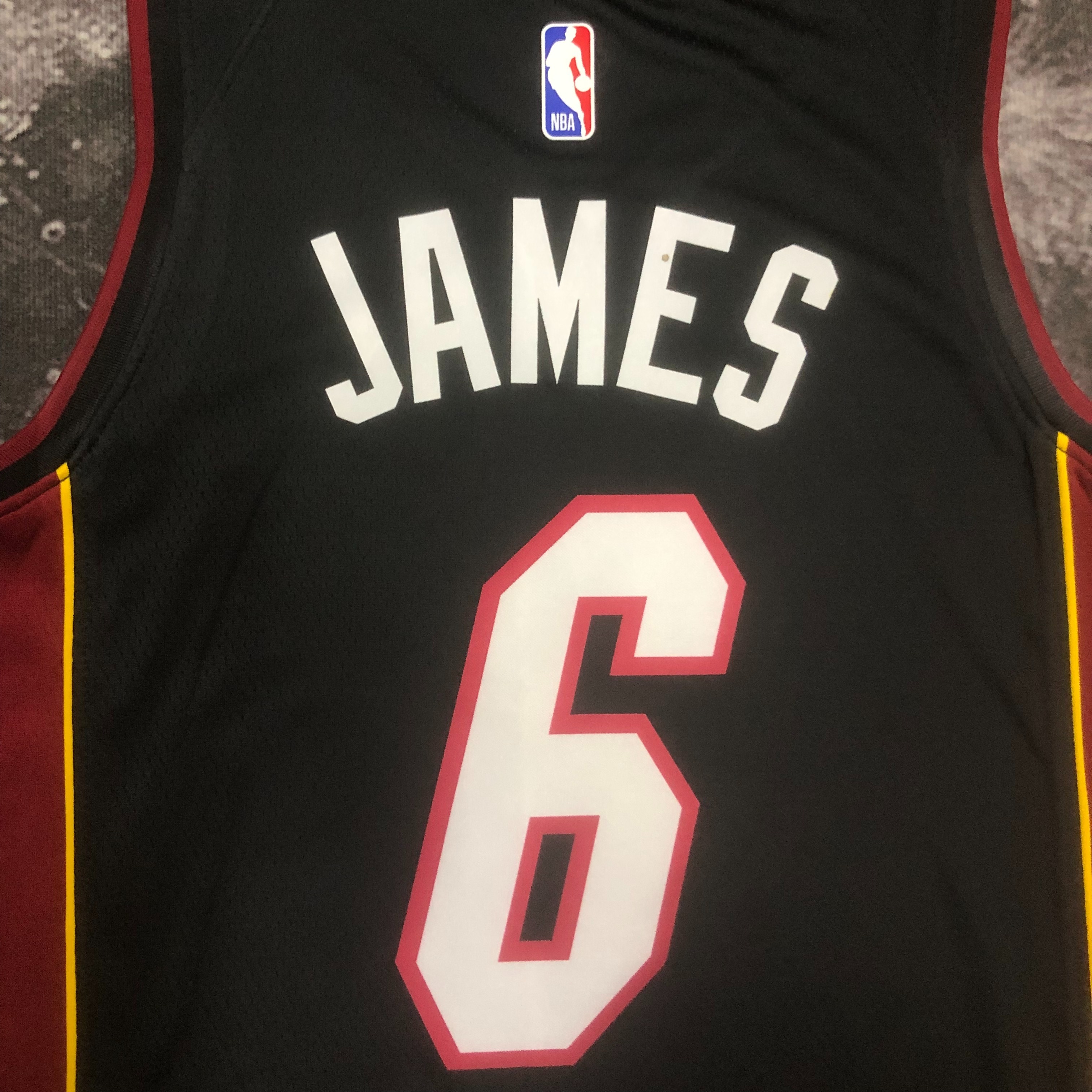 NBA Men Season 2023 Miami Heat Black #6 JAMES Jersey High Quality Name and Number Print - leoleo123123