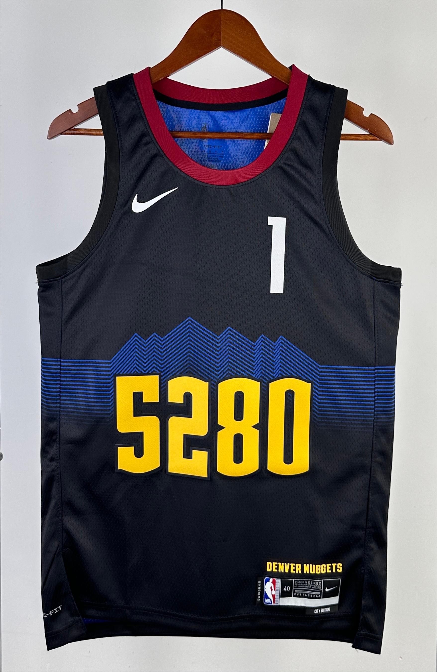 NBA Men Season 2024 Denver Nuggets Black City Edition #1 PORTER JR. Jersey High Quality Name and Number Print - leoleo123123