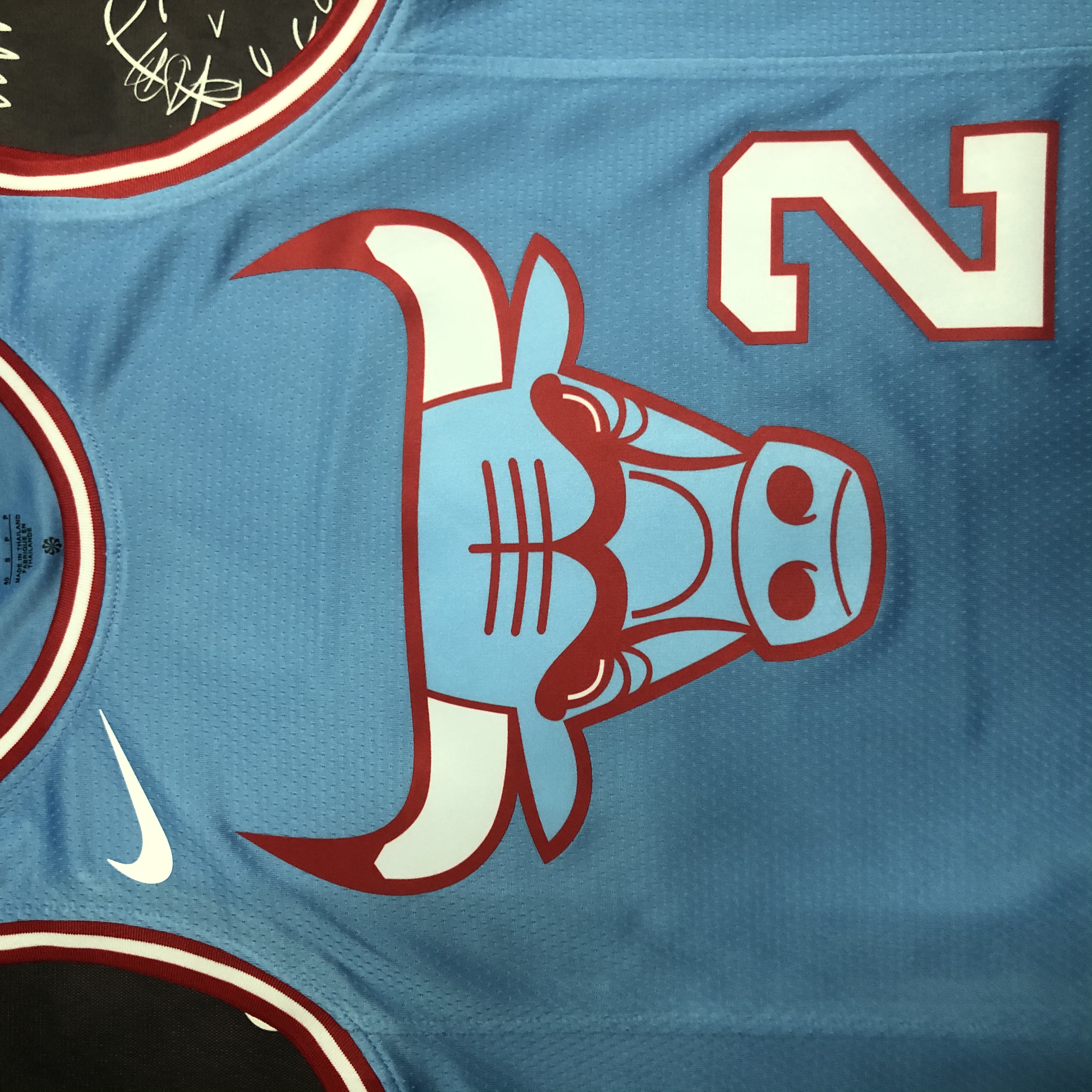 NBA Men Chicago Bulls Blue #2 BALL Jersey High Quality Name and Number Print - leoleo123123