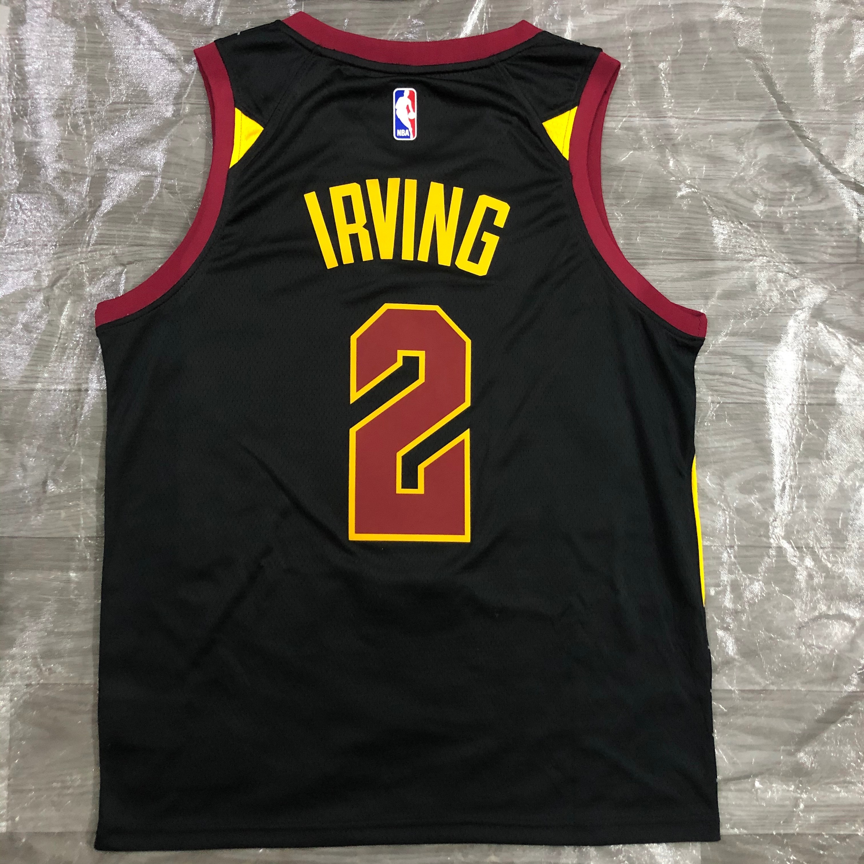 NBA Men Season 2021 Cleveland Cavaliers Black #2 IRVING Jersey High Quality Name and Number Print - leoleo123123