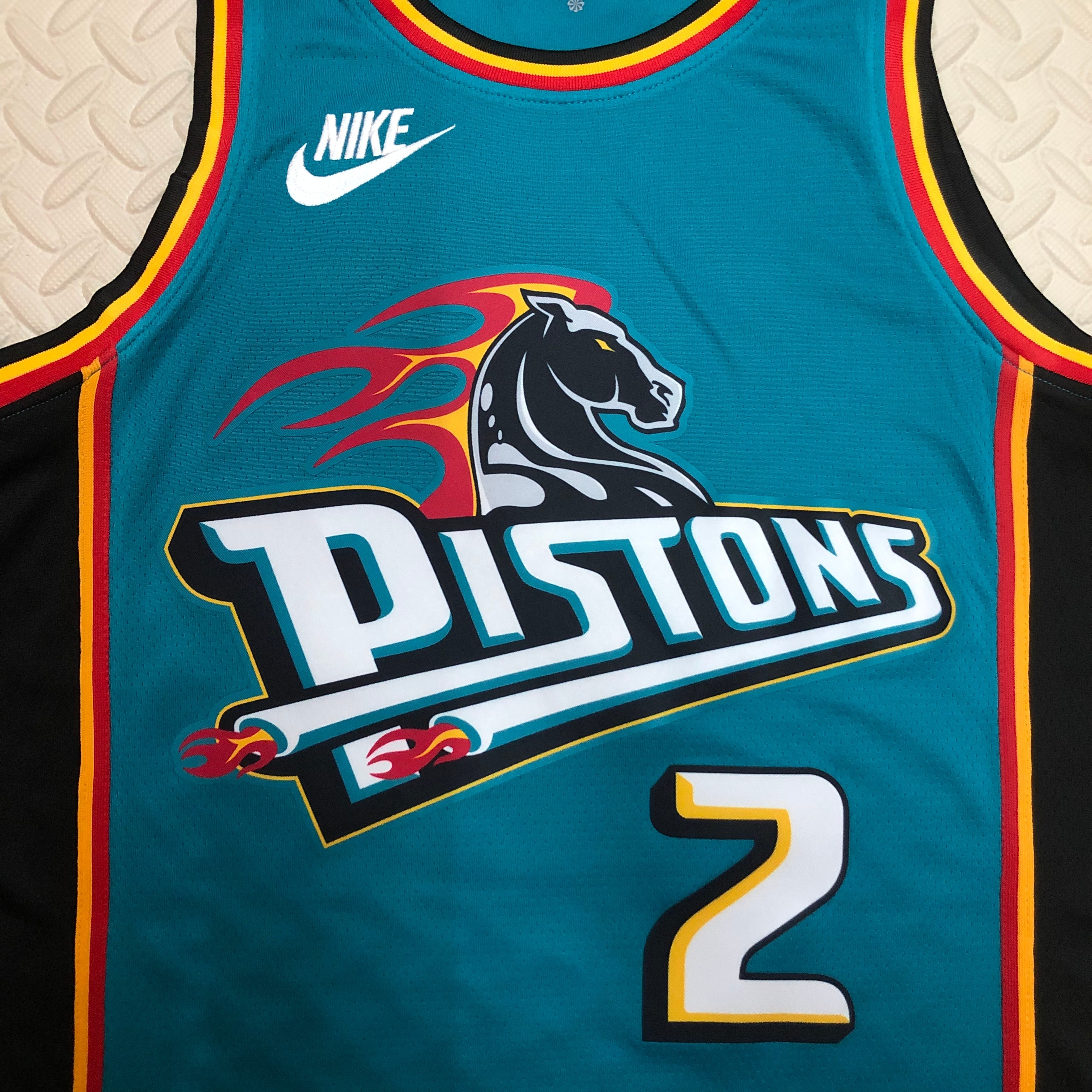 NBA Season 2023 Detroit Pistons Retro Green #2 CUNNINGHAM Jersey High Quality Name and Number Print - leoleo123123
