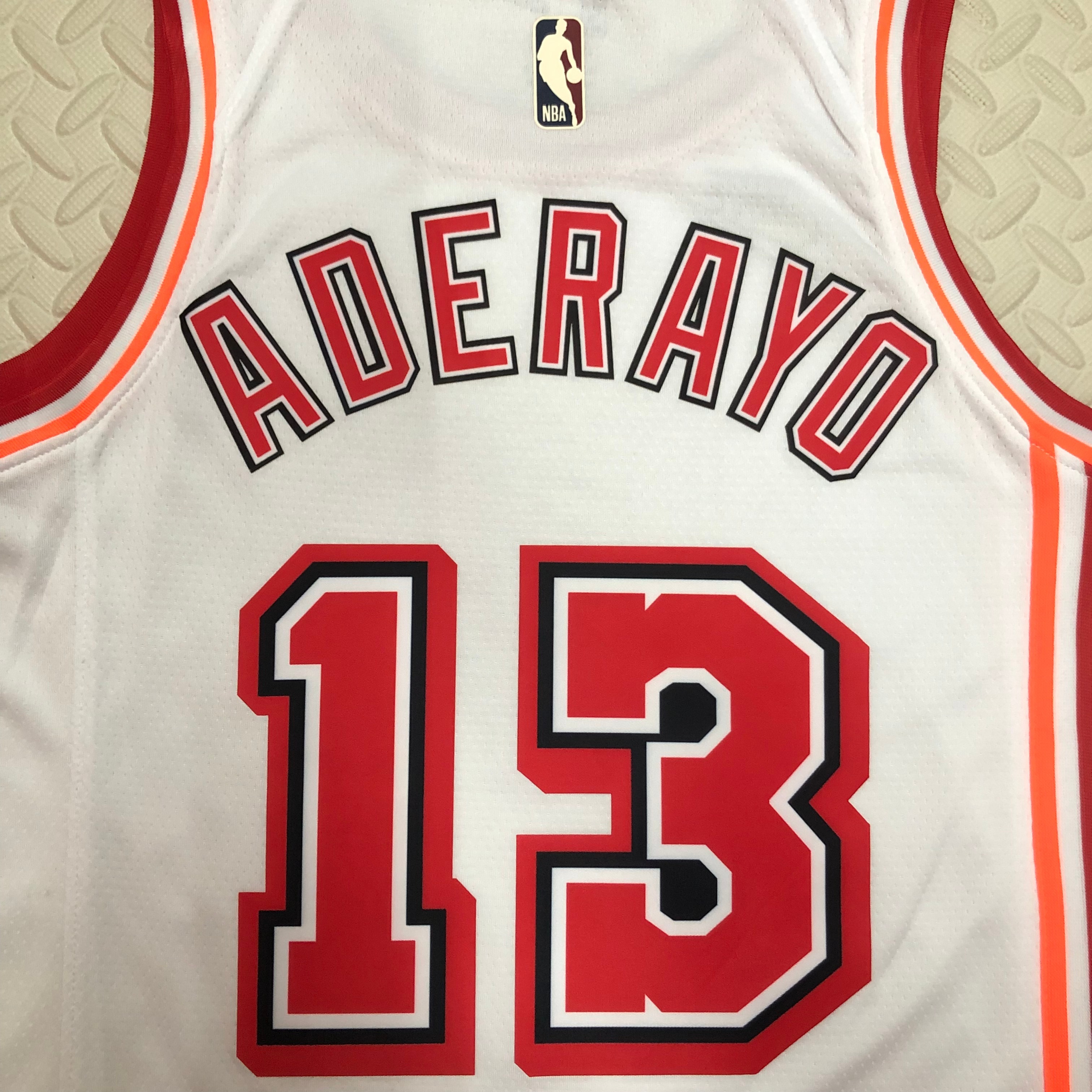 NBA Men Season 2023 Miami Heat White Retro #13 ADEBAYO Jersey High Quality Name and Number Print - leoleo123123
