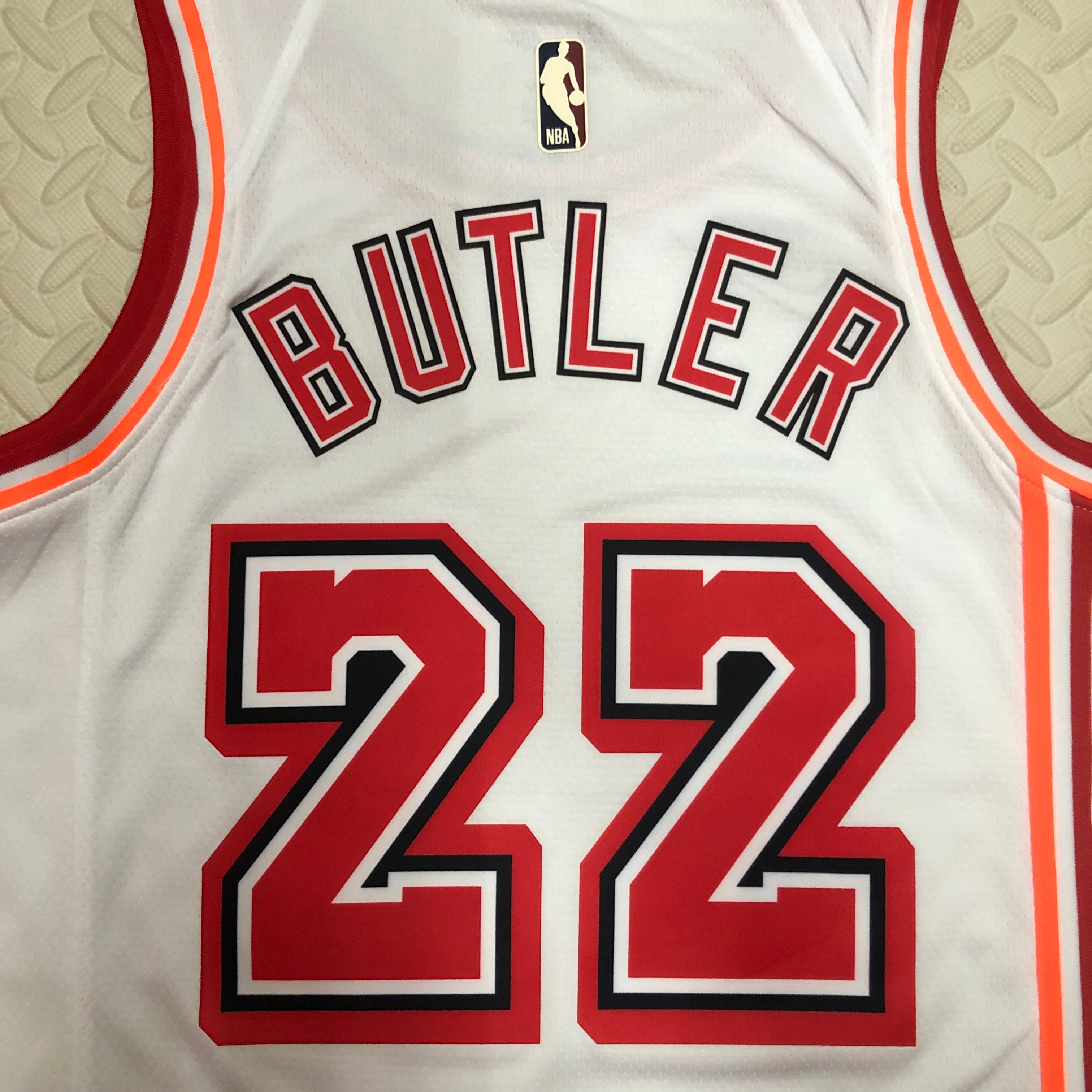 NBA Men Season 2023 Miami Heat White Retro #22 BUTLER Jersey High Quality Name and Number Print - leoleo123123