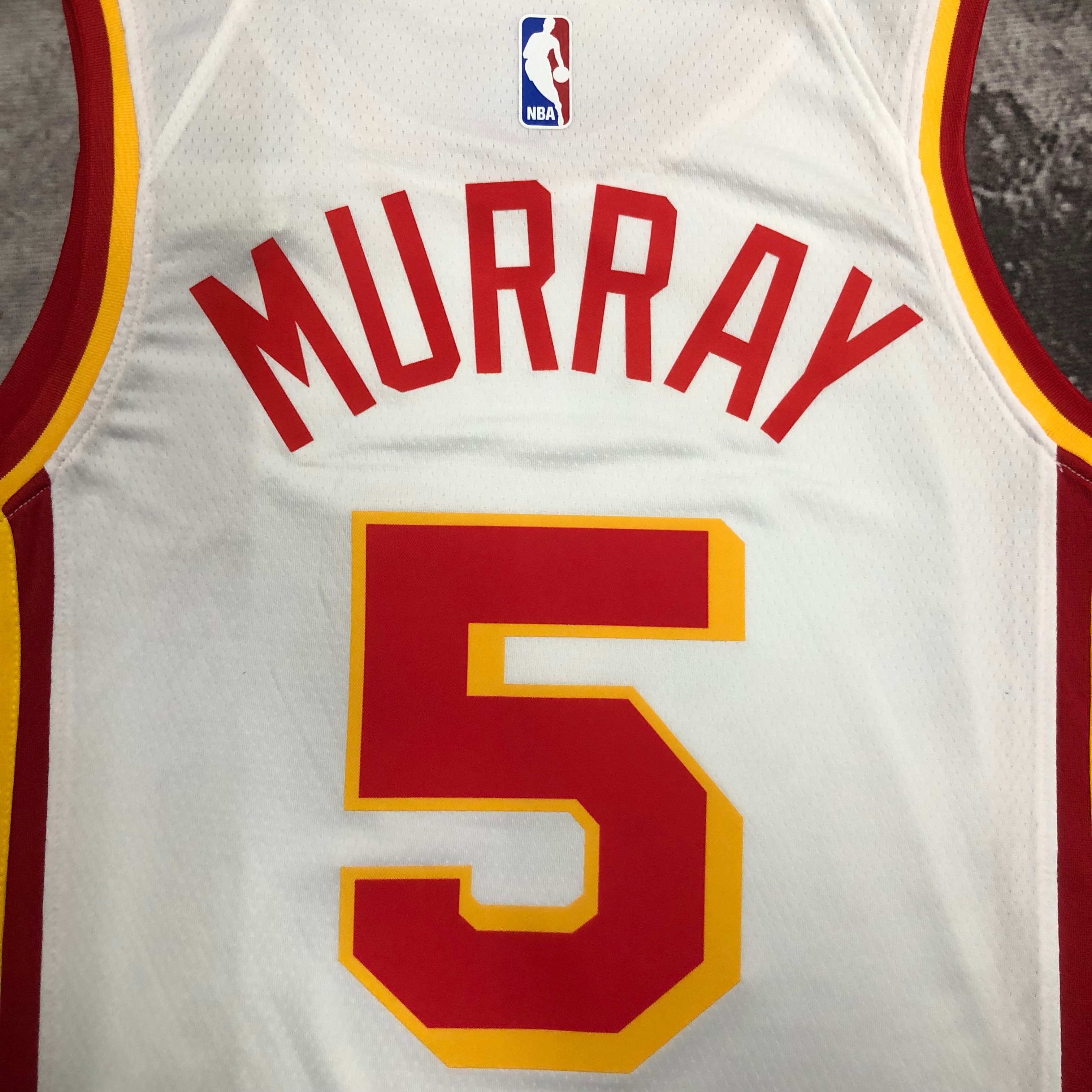 NBA Men Atlanta Hawks White #5 MURRAY Jersey High Quality Name and Number Print - leoleo123123