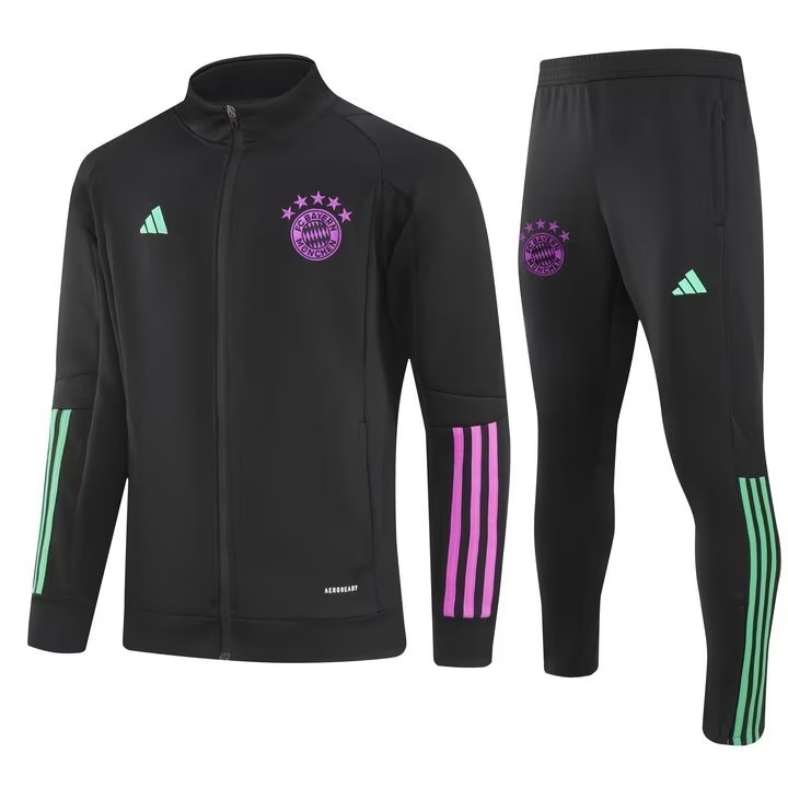 23/24 Bayern Black Jacket Tracksuit Thai Quality - leoleo123123