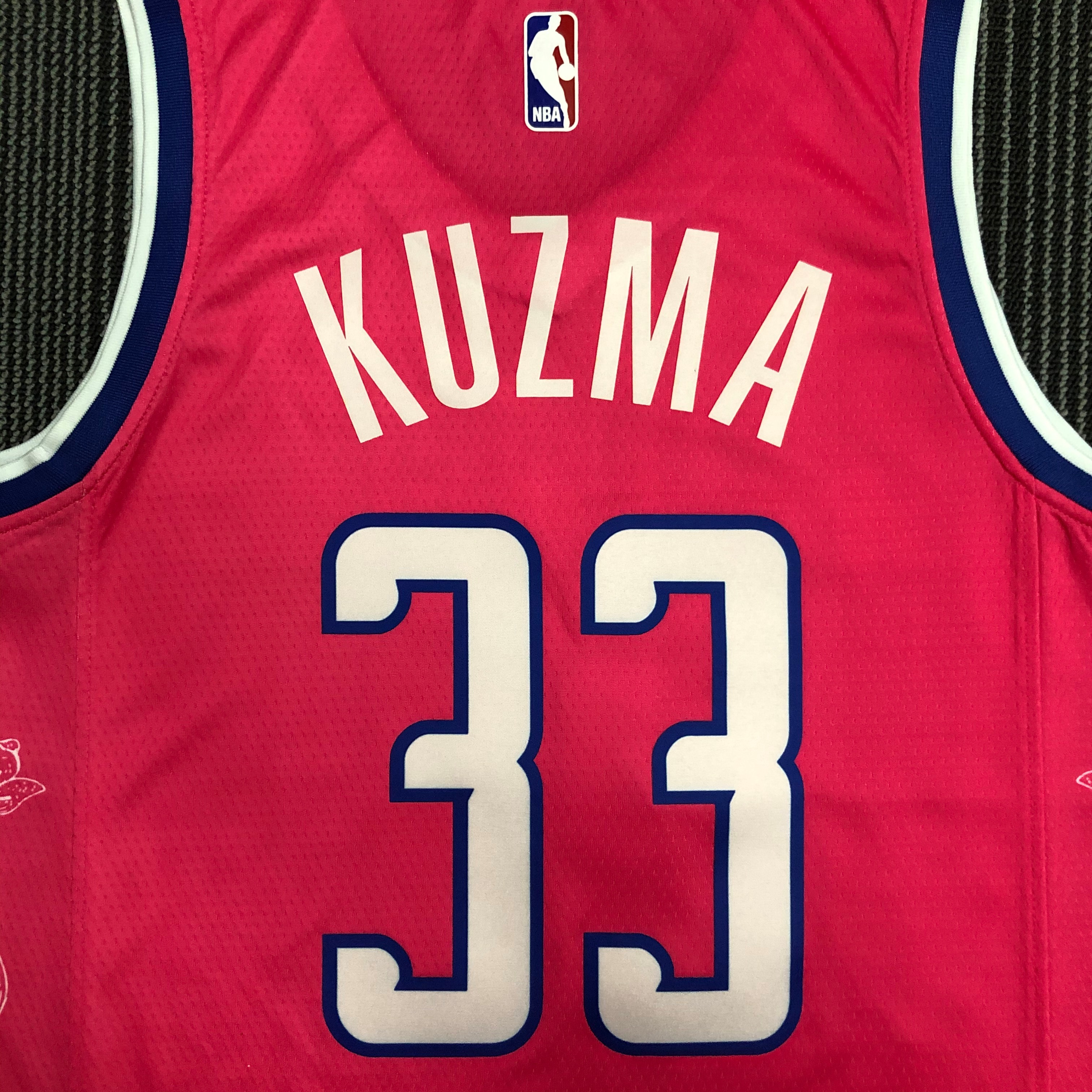 NBA Men Season 2023 Washington Wizards Pink #33 KUZMA Jersey High Quality Name and Number Print - leoleo123123