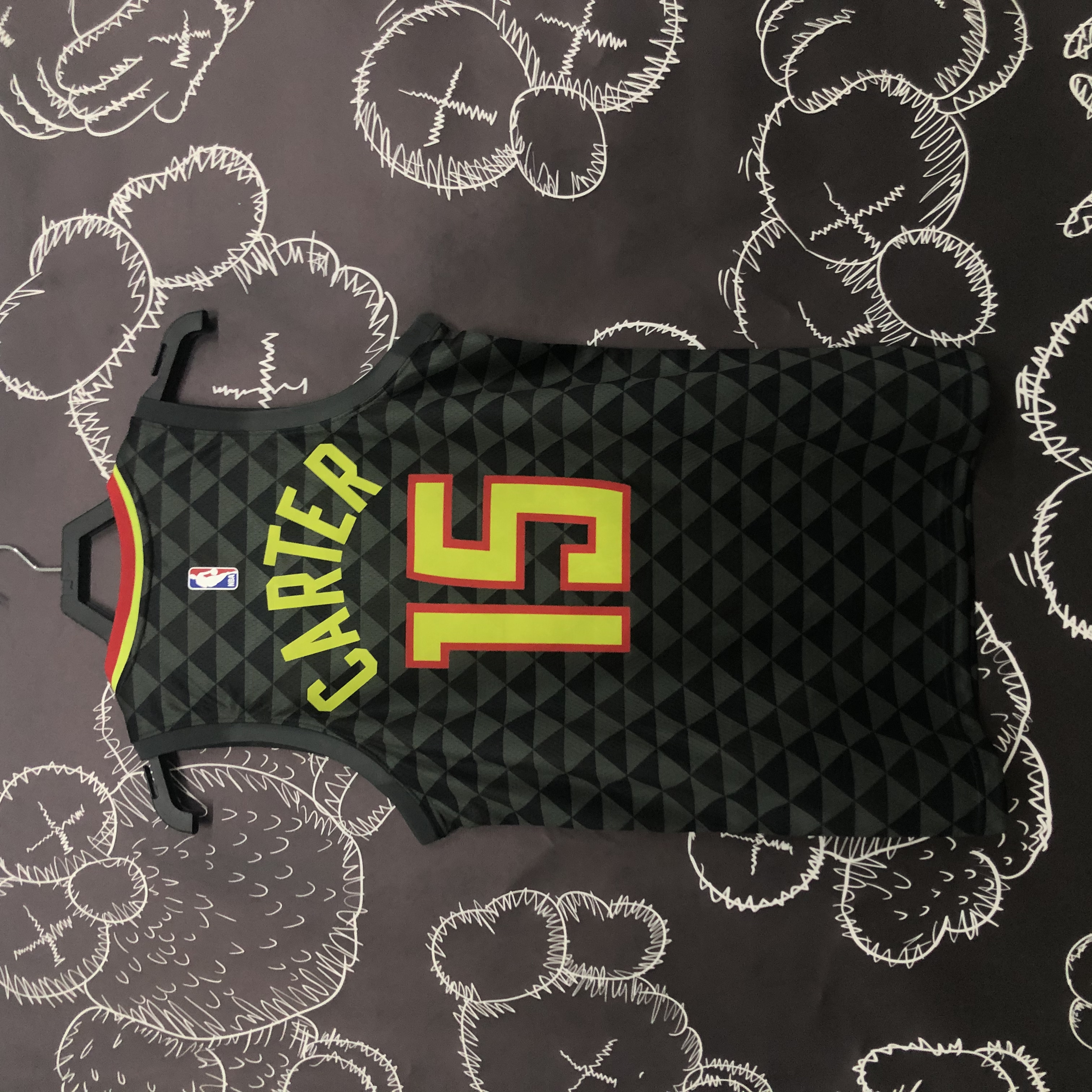 NBA Men Atlanta Hawks Black #15 CARTER Jersey High Quality Name and Number Print - leoleo123123