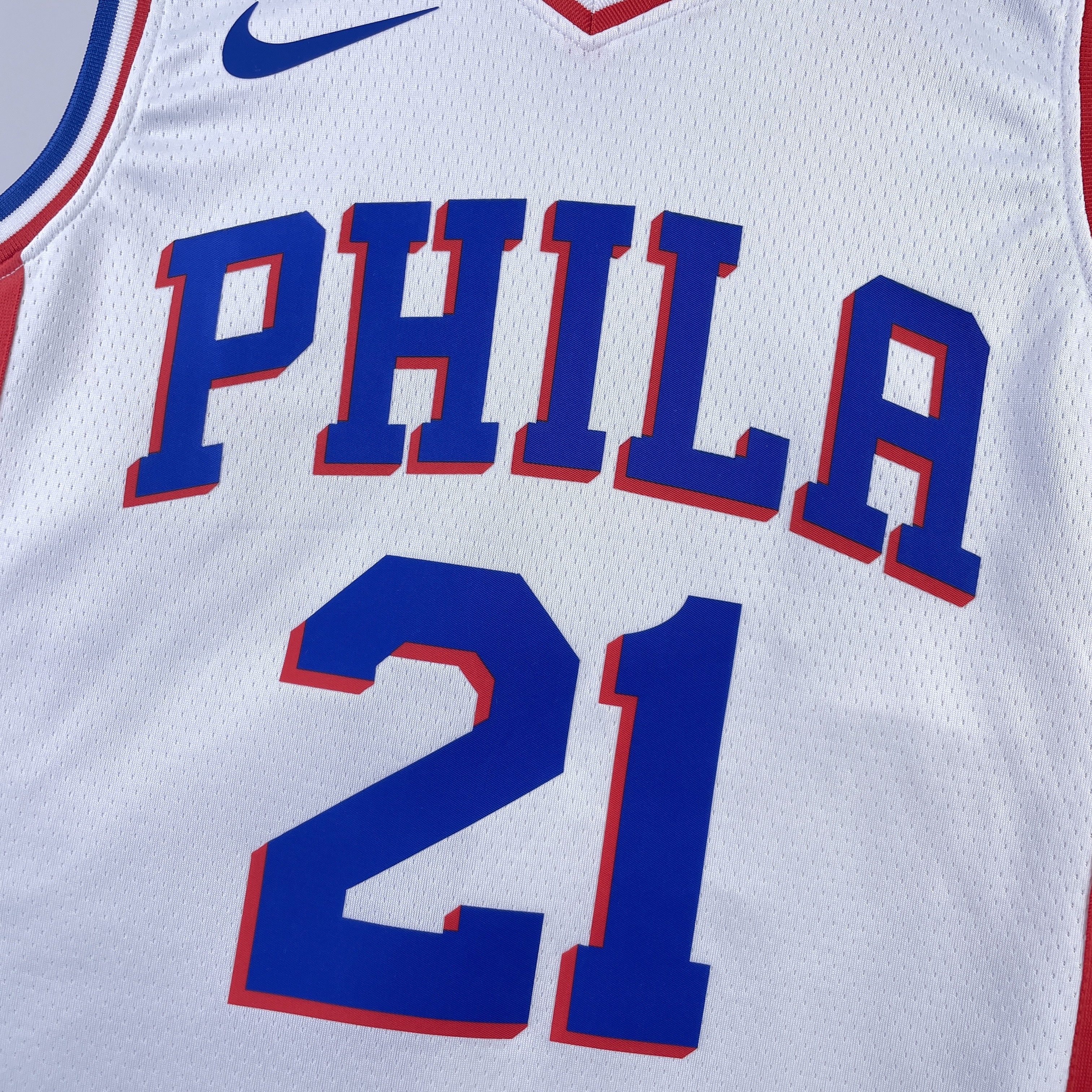 NBA Men 2023 Philadelphia 76ers White #21 EMBIID Swingman Jersey - leoleo123123