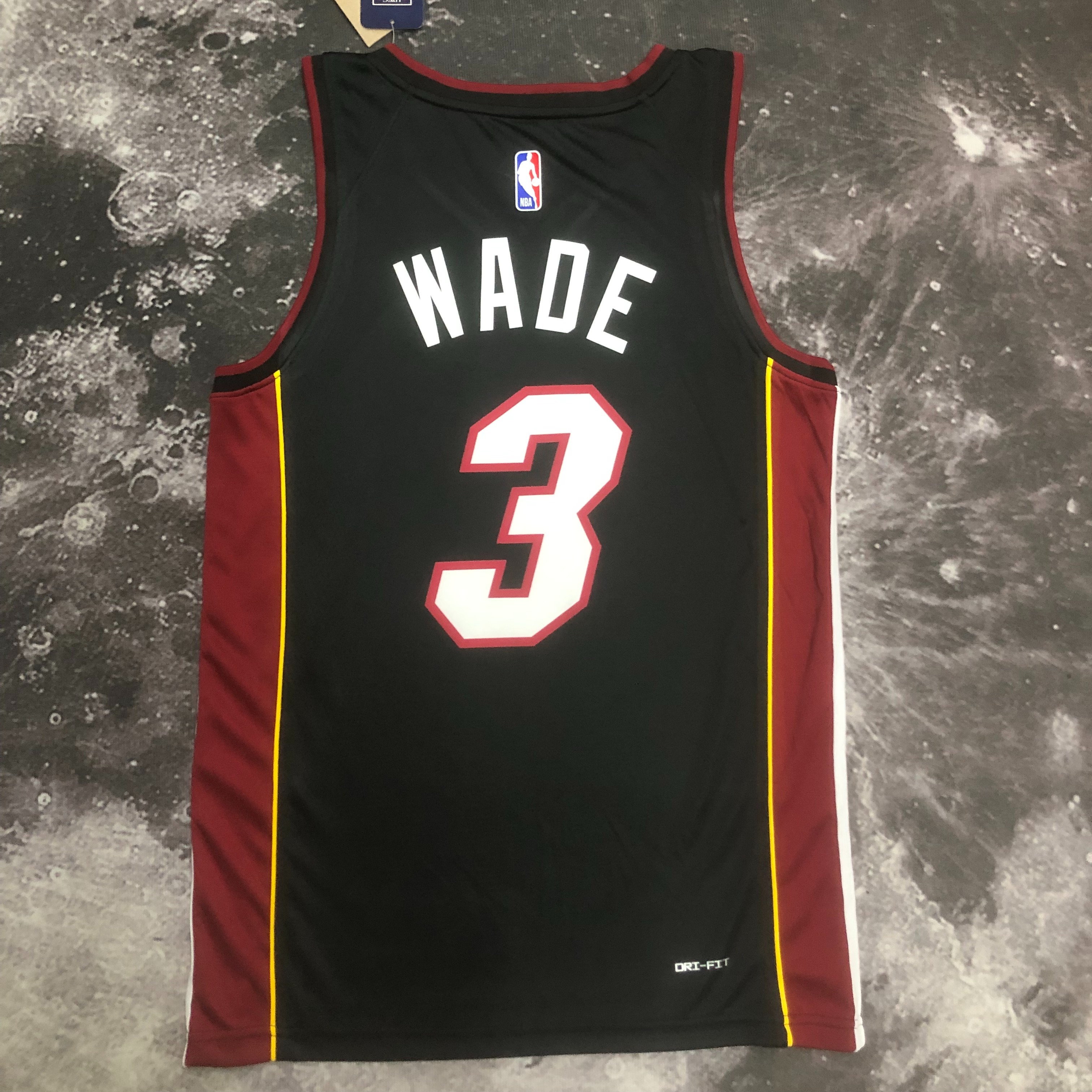 NBA Men Season 2023 Miami Heat Black #3 WADE Jersey High Quality Name and Number Print - leoleo123123