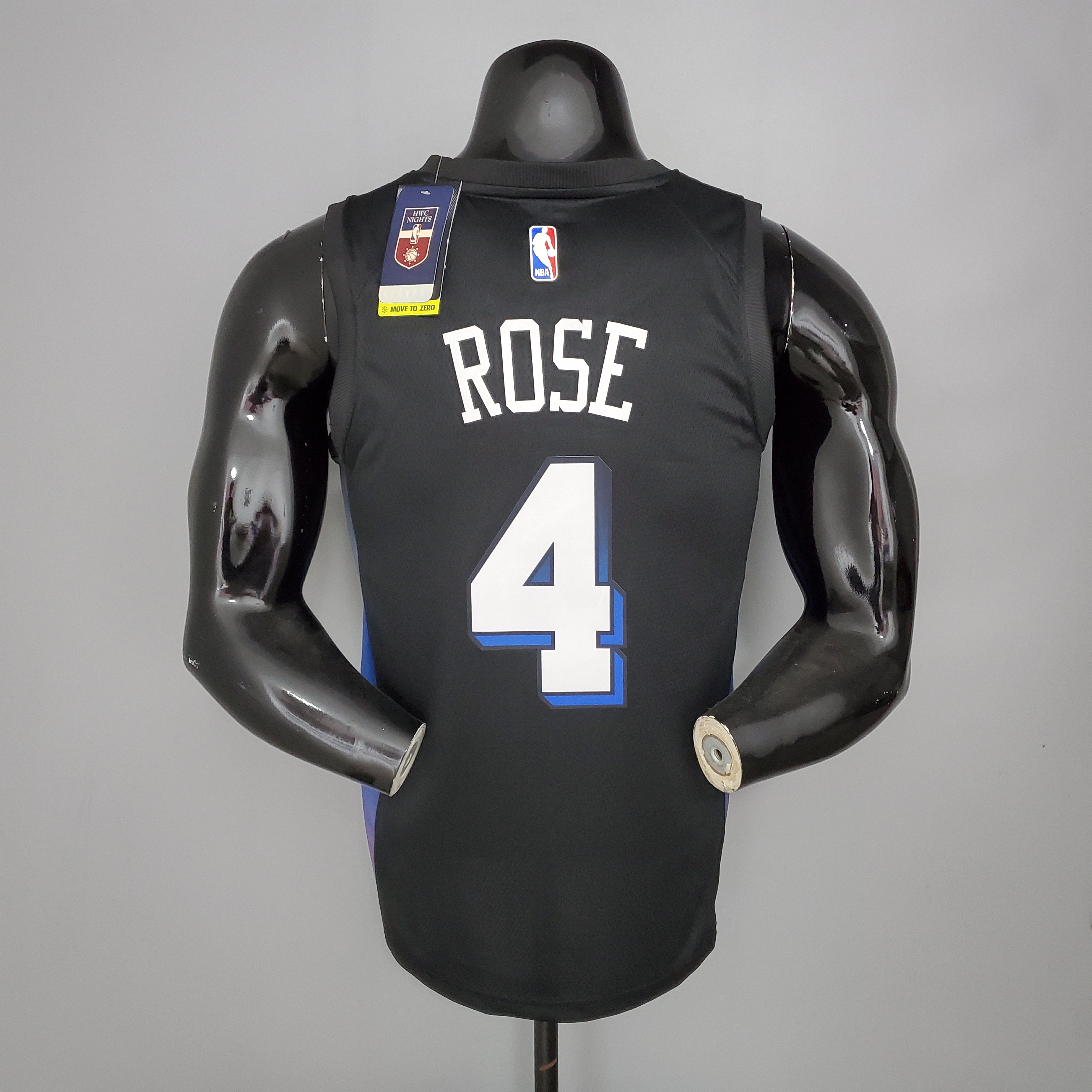 NBA Season 2021 Men New York Knicks Black #4 ROSE Jersey High Quality Name and Number Print - leoleo123123
