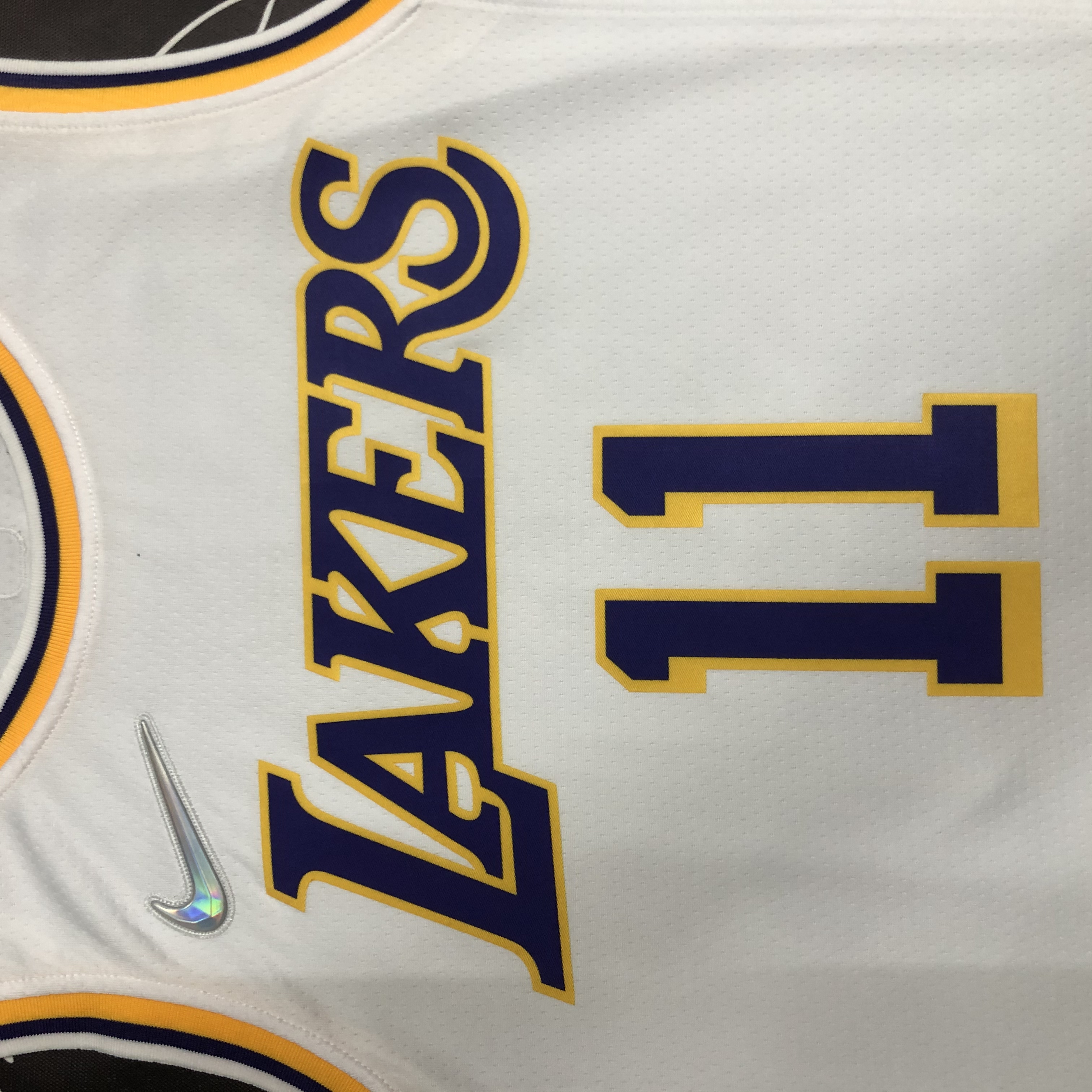 NBA 75th Anniversary Los Angeles Lakers White Round Neck #11 IRVING Jersey High Quality Name and Number Print - leoleo123123