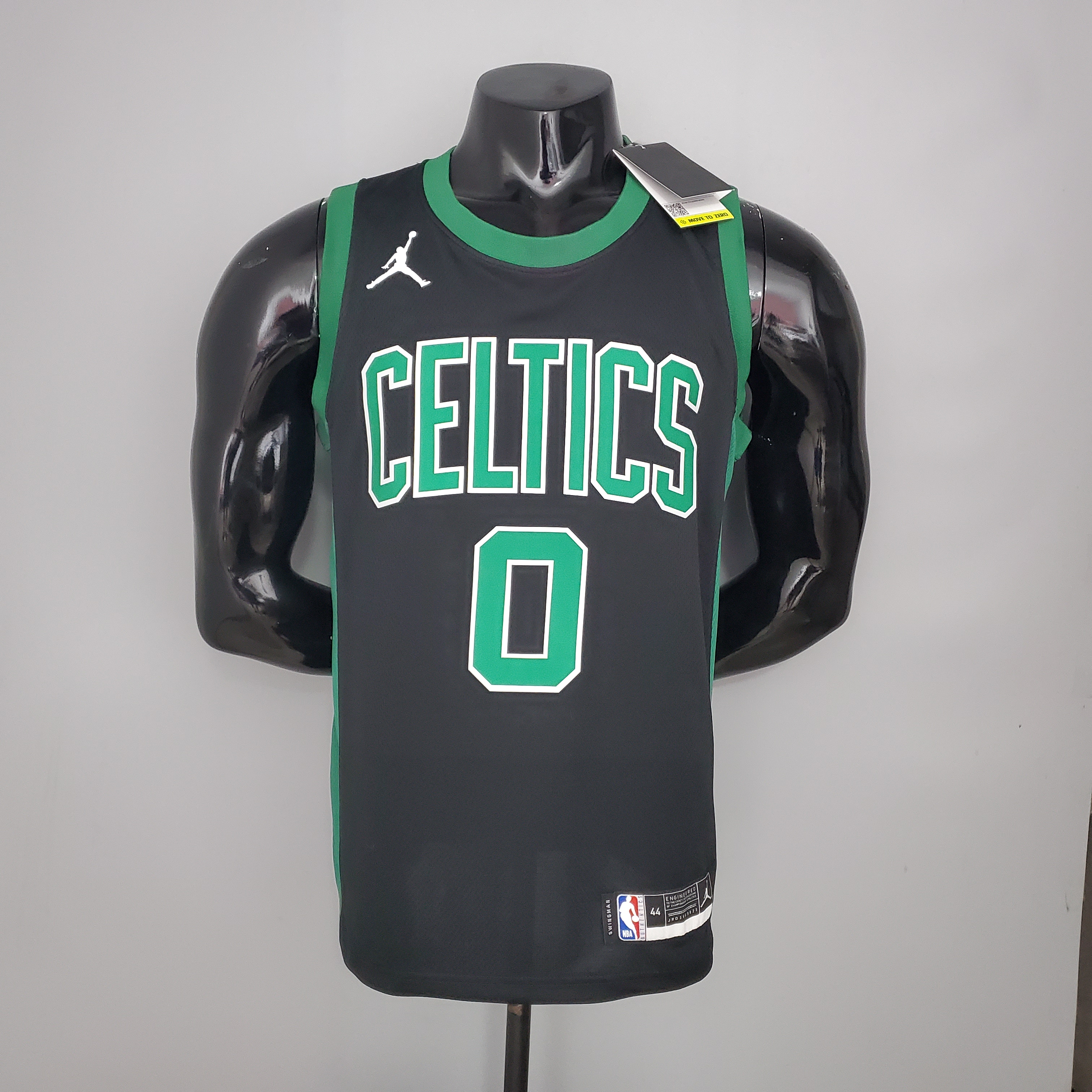 NBA Season 2021 Boston Celtics Black with Green Name #0 TATUM Jersey High Quality Name and Number Print - leoleo123123