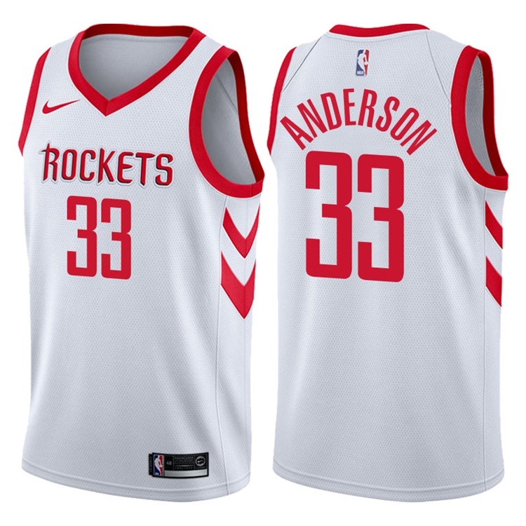 NBA Men Houston Rockets White #33 ANDERSON Jersey High Quality Name and Number Print - leoleo123123