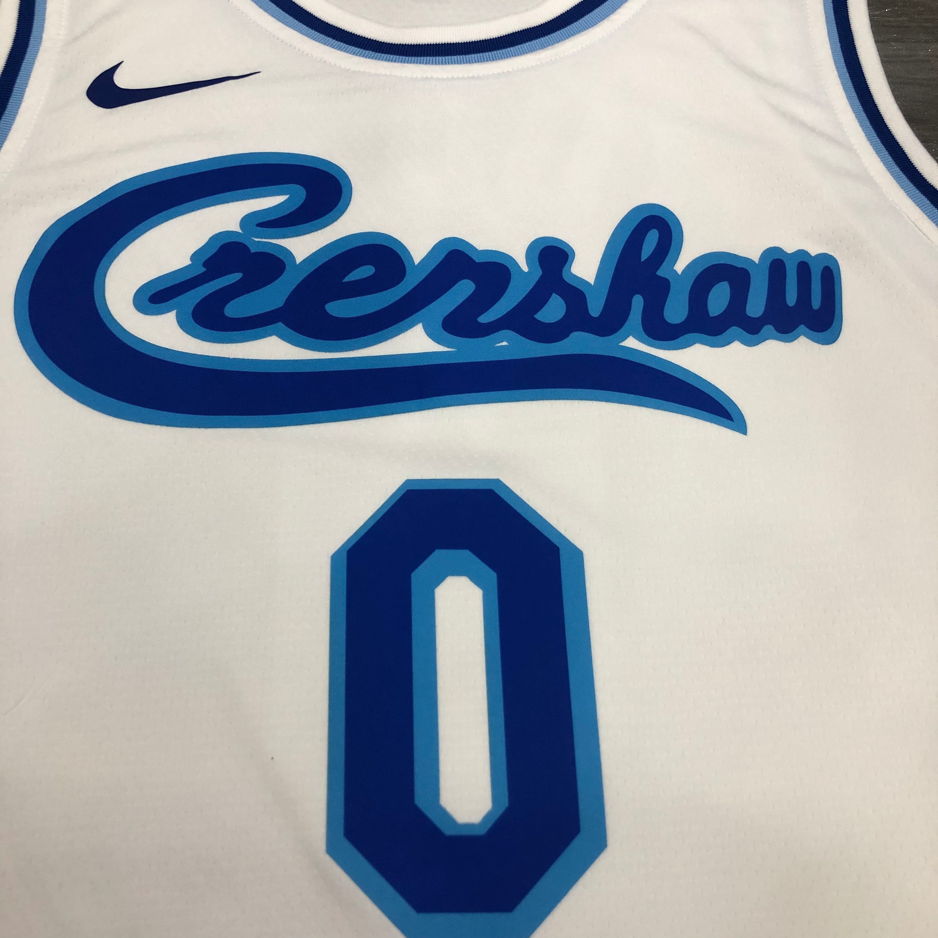 NBA Men Los Angeles Lakers Retro in Latin with Crenshaw #0 YOUNG white Round Neck Jersey High Quality Name and Number Print - leoleo123123