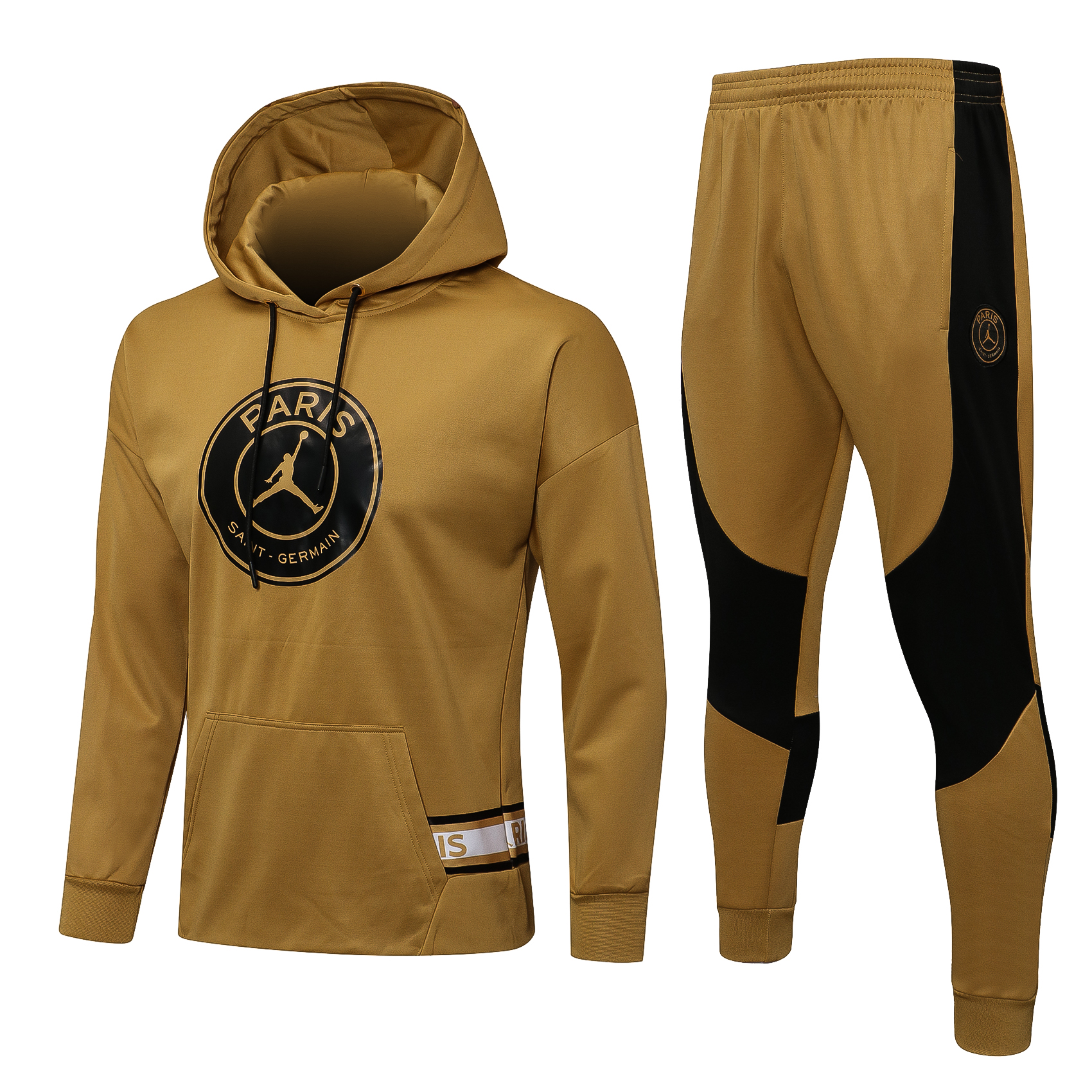 21-22 PSG Yellow Sweater Tracksuit with Cap Thai Quality - leoleo123123