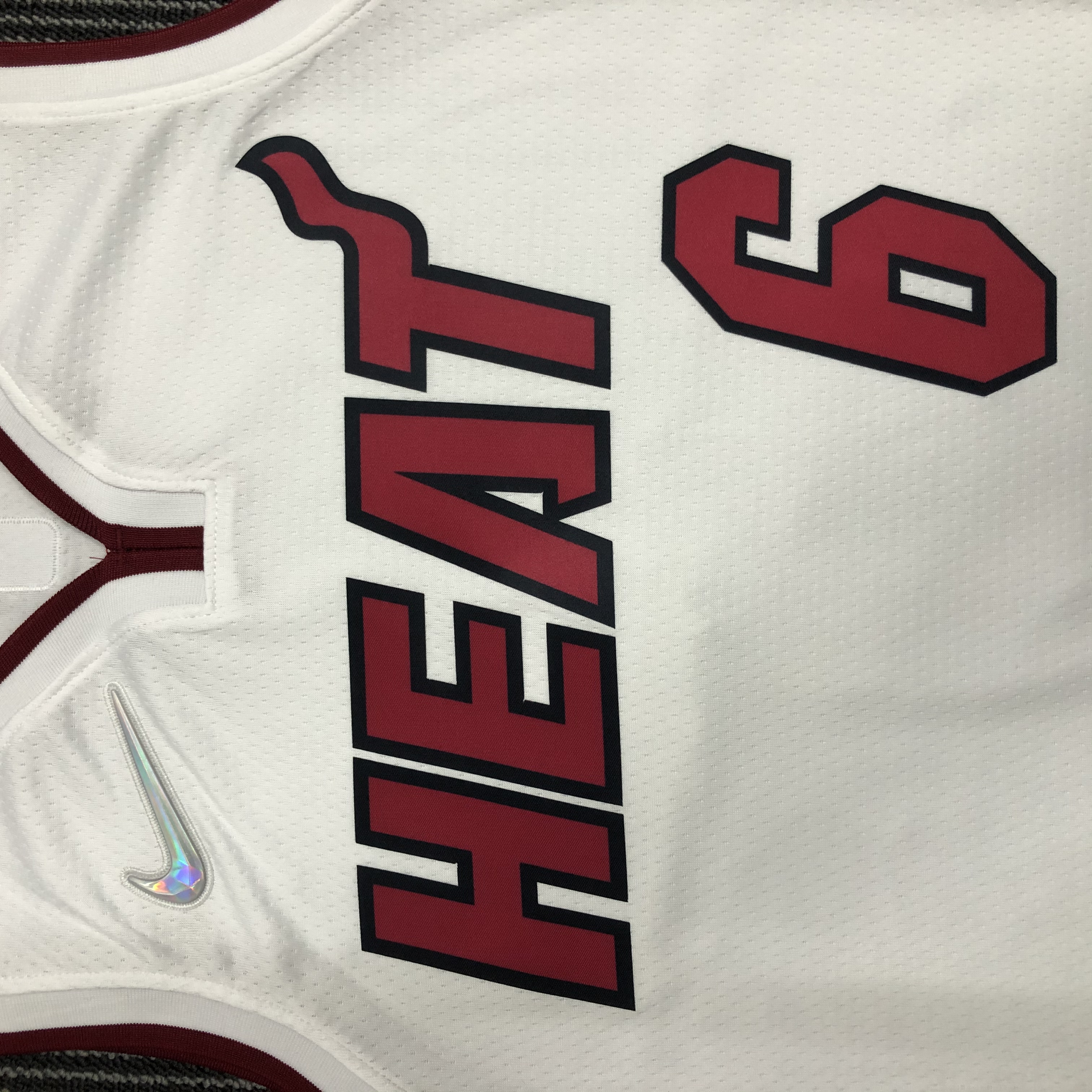 NBA Men 75th Anniversary Miami Heat White #6 JAMES Jersey High Quality Name and Number Print - leoleo123123