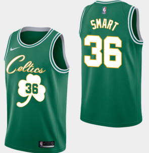 NBA Boston Celtics #36 SMART Green Jersey High Quality Name and Number Print - leoleo123123