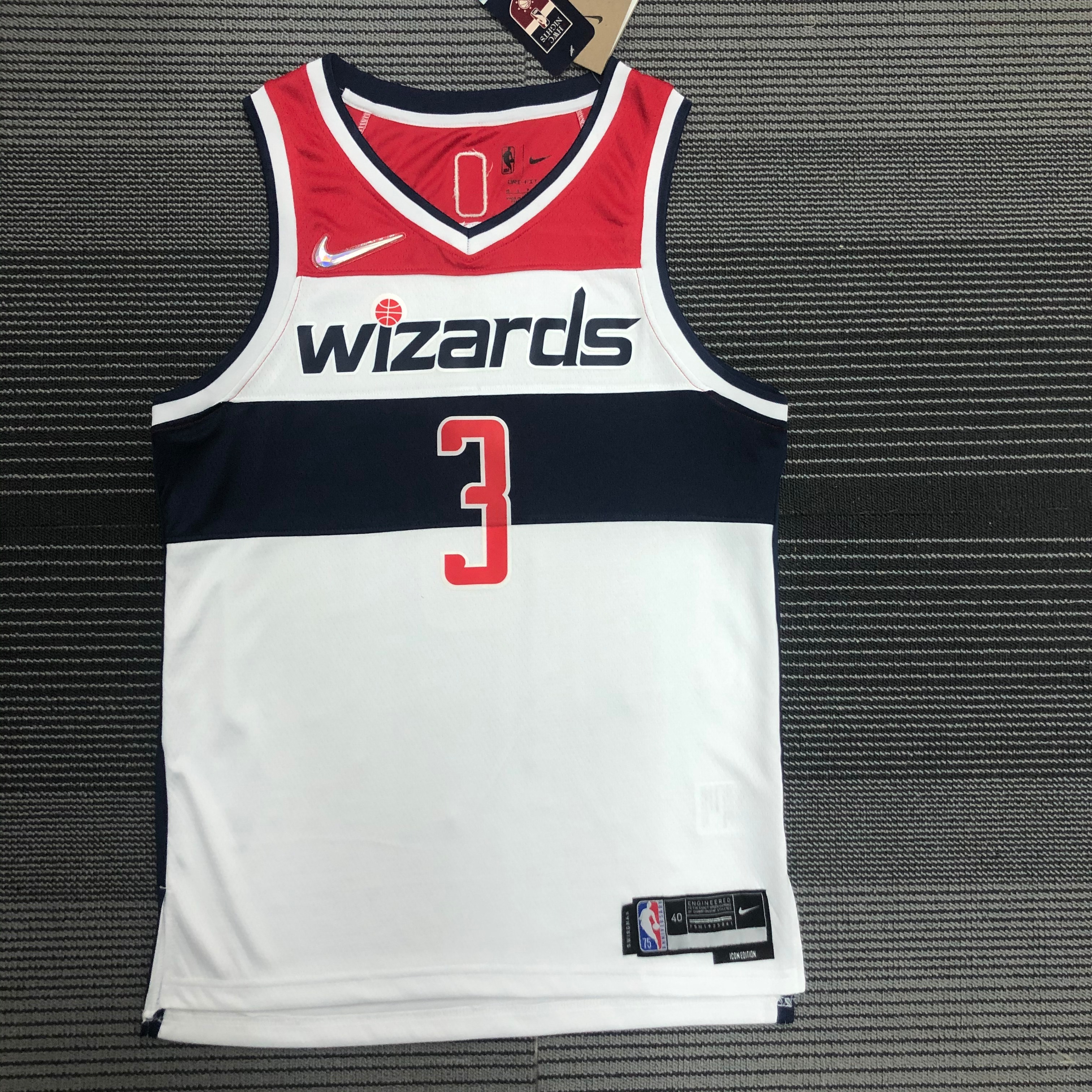 NBA 75th Anniversary Men Washington Wizards White #3 BEAL Jersey High Quality Name and Number Print - leoleo123123