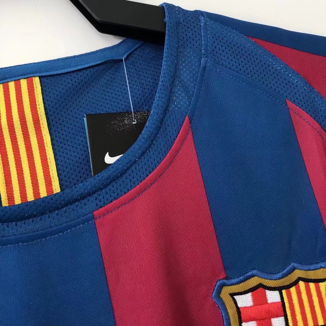 05-06 Barcelona Home Retro Jersey Lige Version - leoleo123123