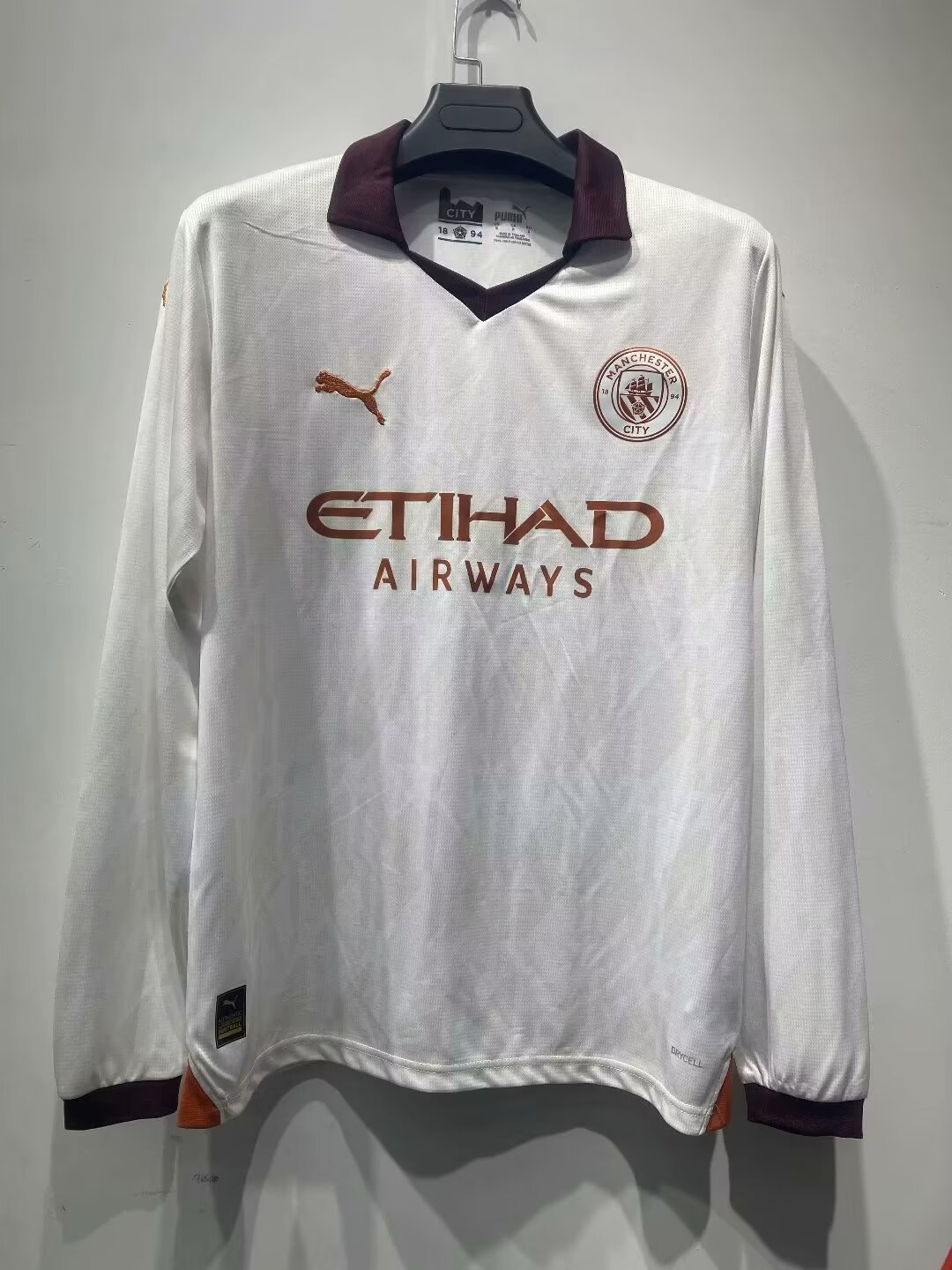 23/24 Man City Away Jersey Long Sleeve Fans Version 1:1 Quality - leoleo123123