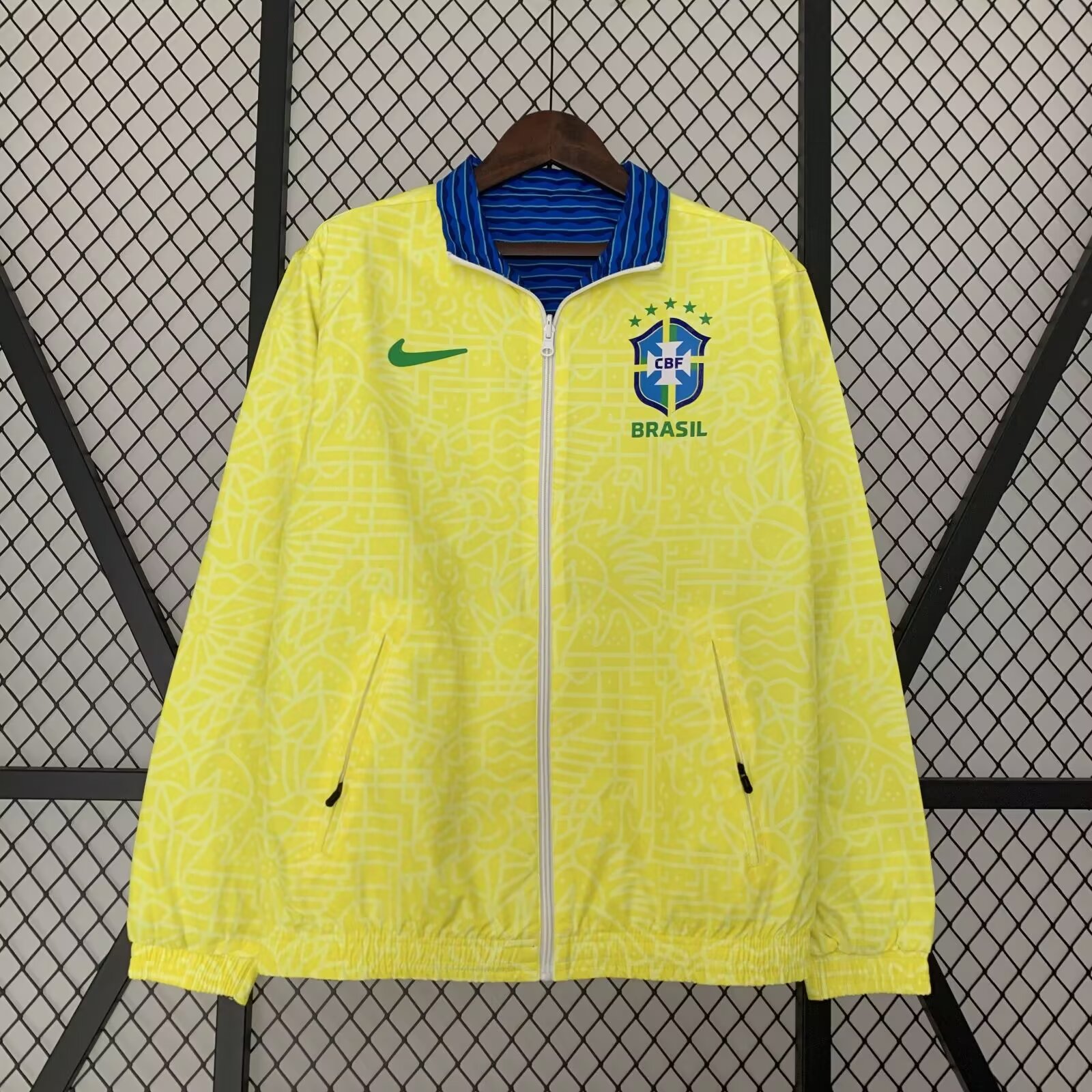 23/24 Brazil Windbreaker Jacket two-sided Jacket Thai Quality - leoleo123123
