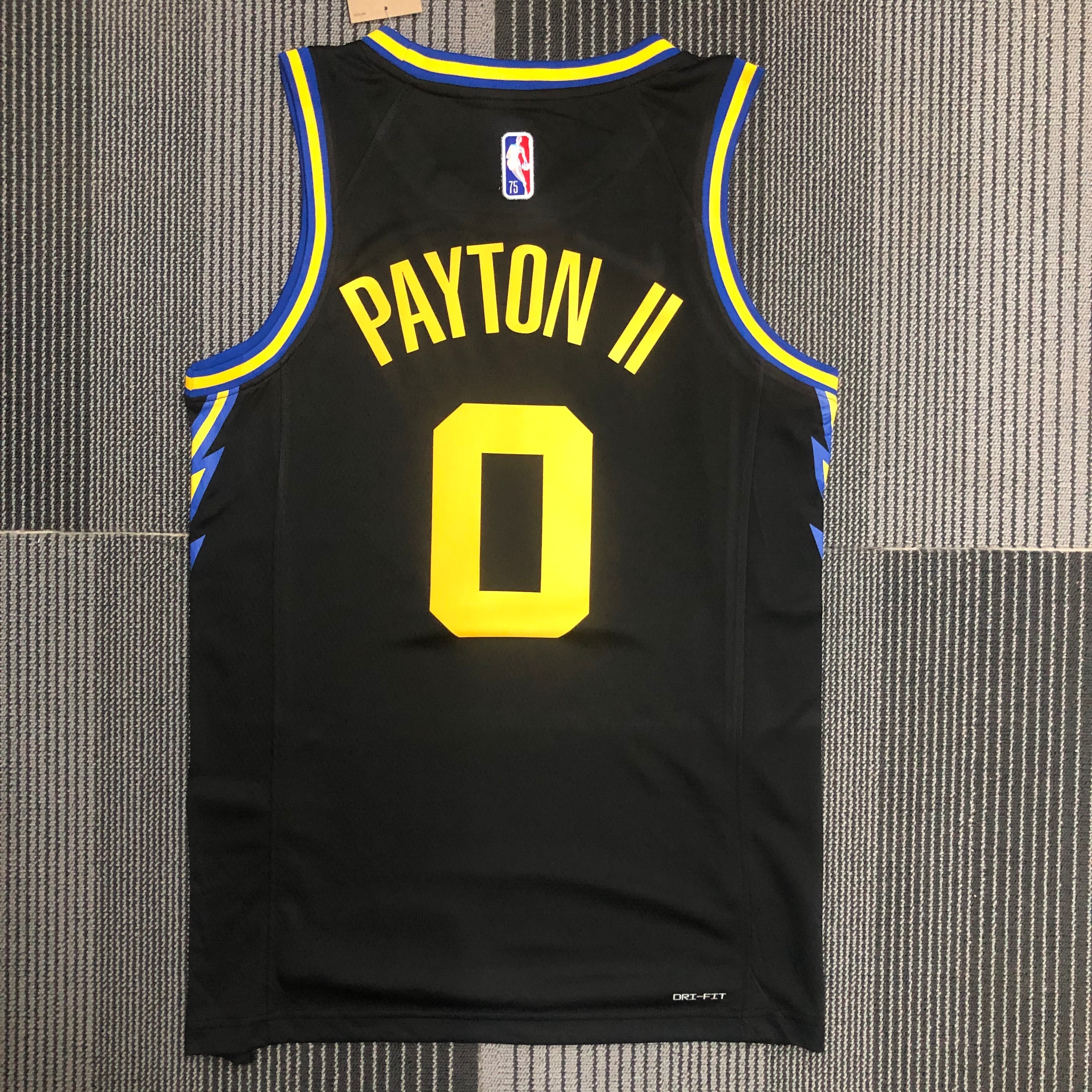 NBA Men 75th Anniversary Season 2022 Golden State Warriors Black #0 PAYTON II Jersey High Quality Name and Number Print - leoleo123123