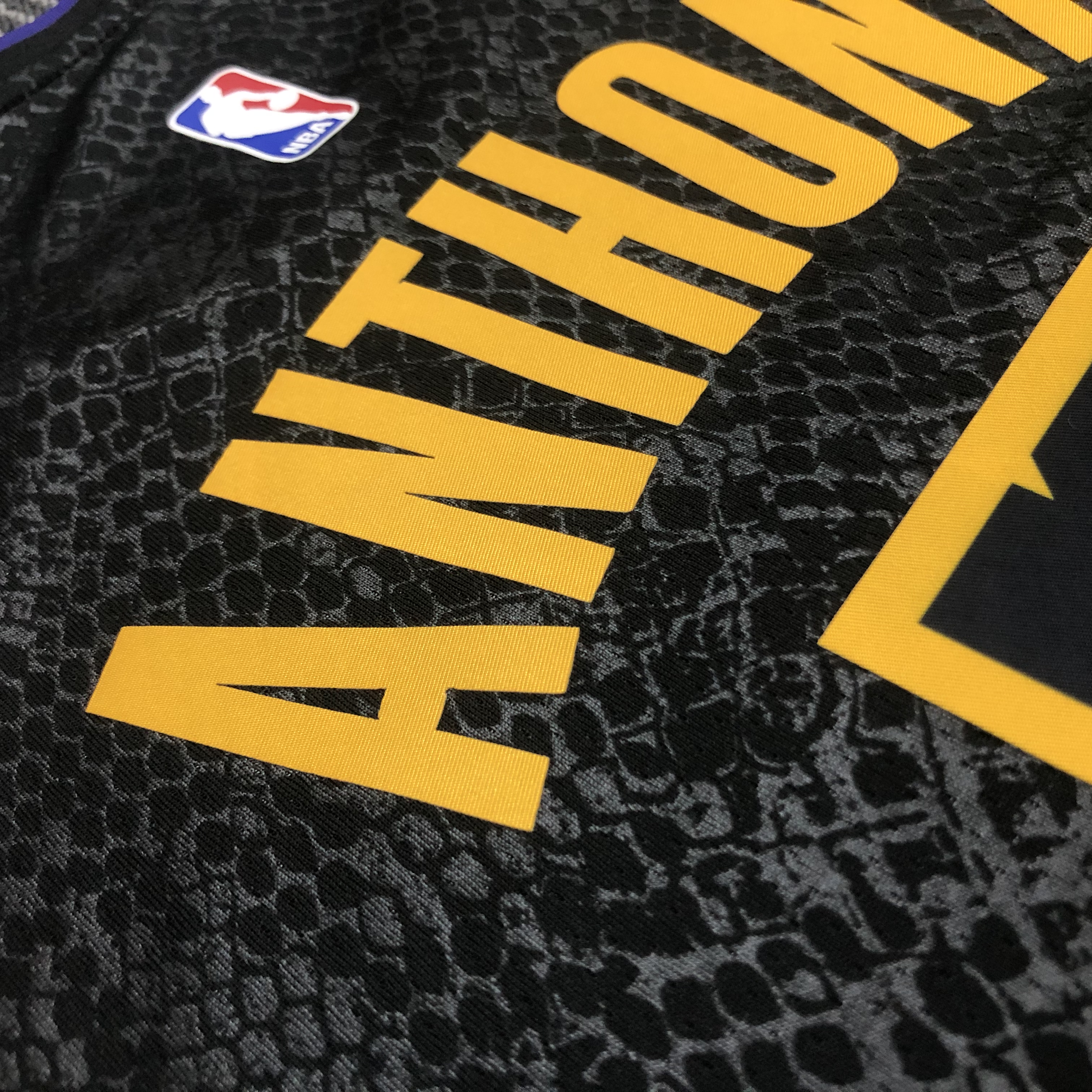 NBA Men Los Angeles Lakers Black #7 ANTHONY Round Neck Jersey High Quality Name and Number Print - leoleo123123