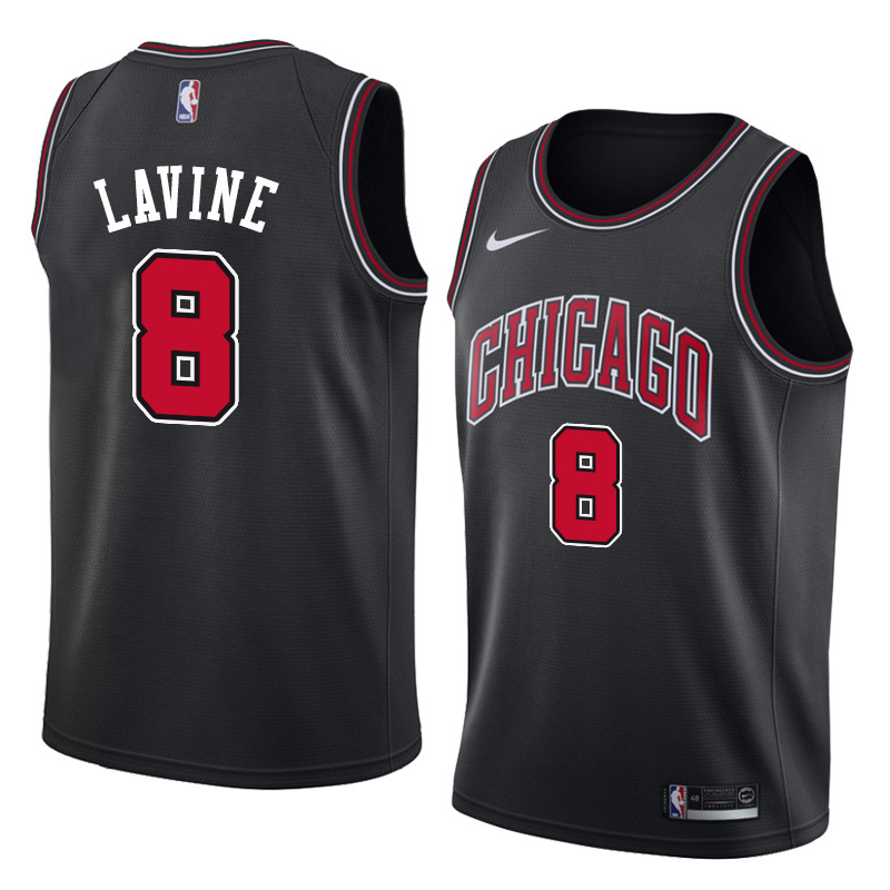 NBA Men Chicago Bulls Black #8 LAVINE Jersey High Quality Name and Number Print - leoleo123123