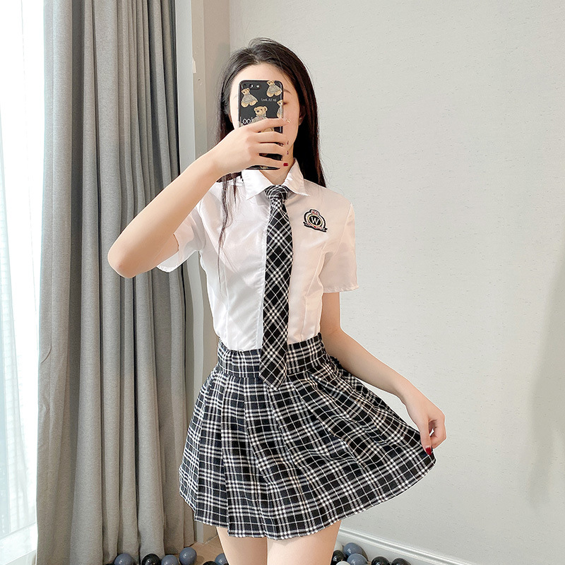 欧美新款情趣内衣Cosplay舞台制服诱惑学生服套装少女内衣代发 - leoleo123123