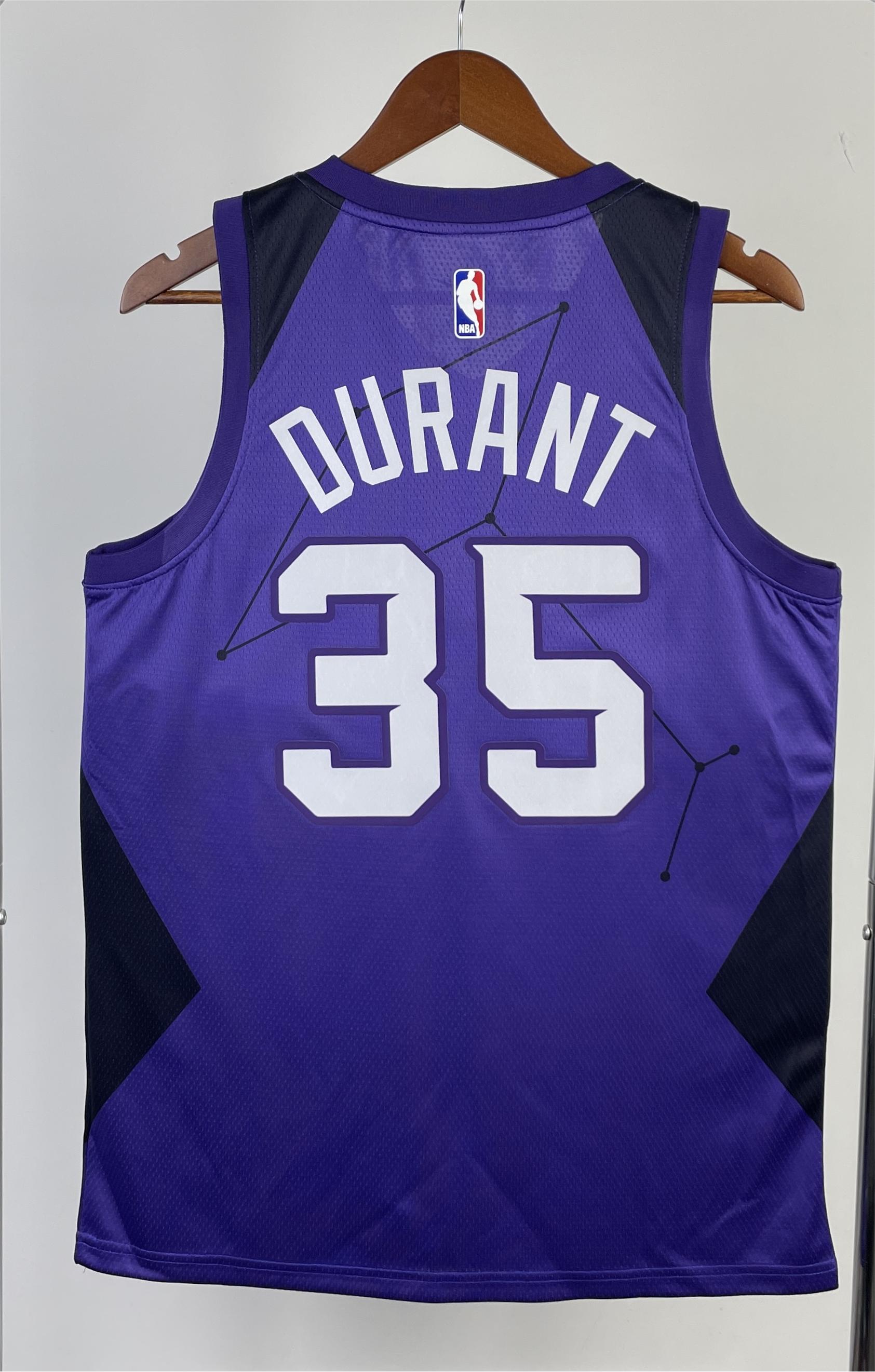NBA Men 2018 Phoenix Suns Purple #35 DURANT Jersey High Quality Name and Number Print - leoleo123123