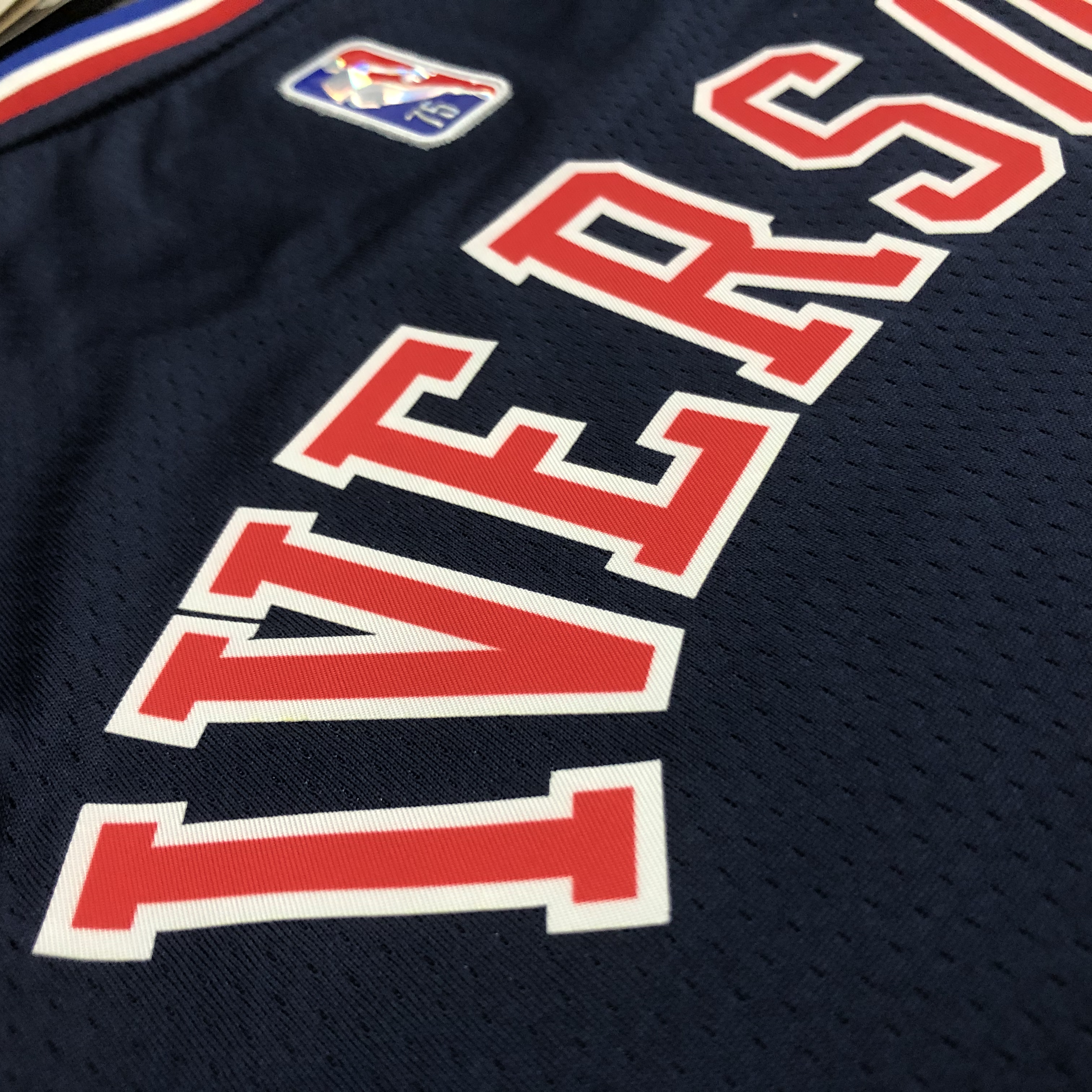 NBA Men 75th Anniversary Season 2022 Philadelphia 76ers Dark Blue #3 IVERSON Jersey High Quality Name and Number Print - leoleo123123