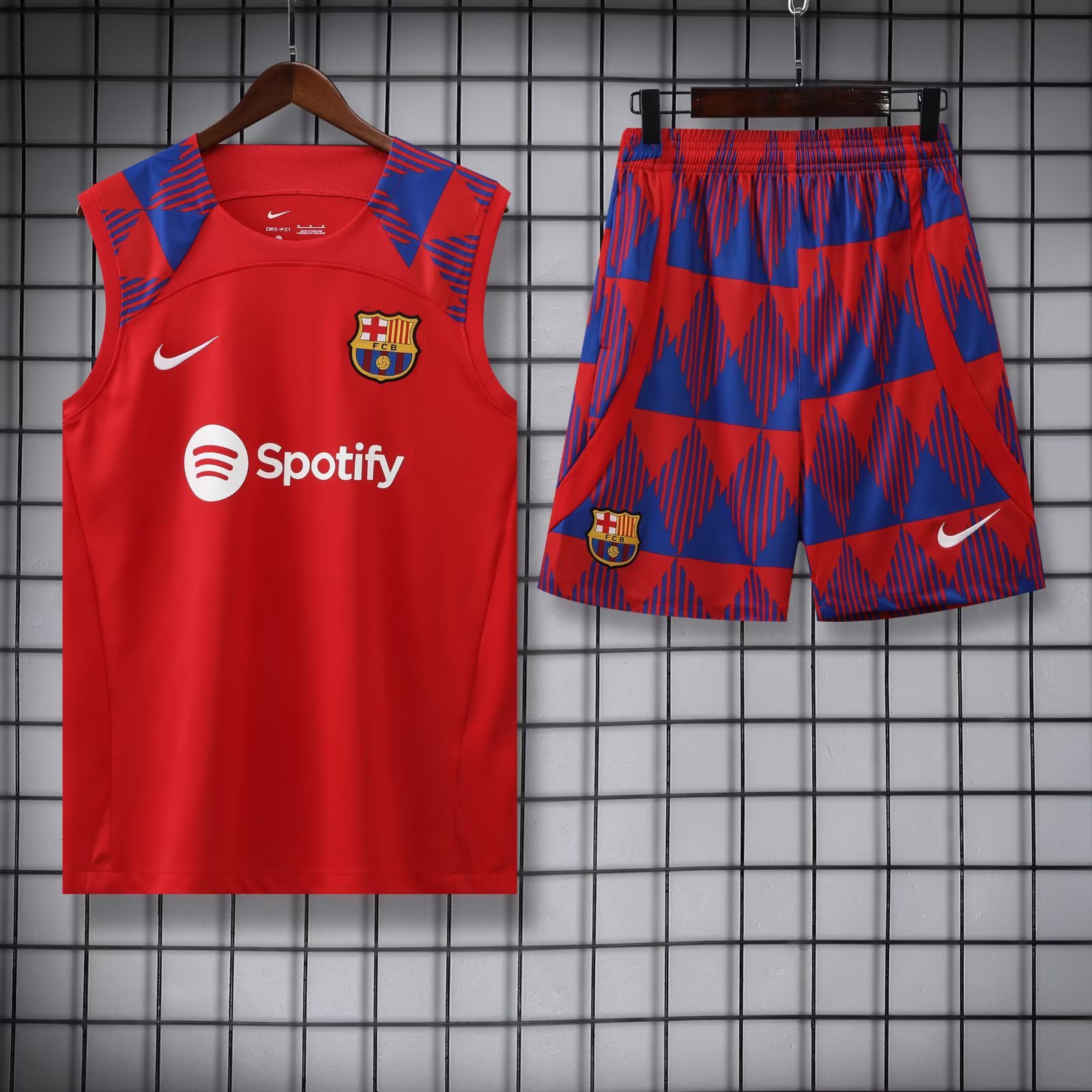 23/24 Barcelona Red Vest Training Tracksuit - leoleo123123